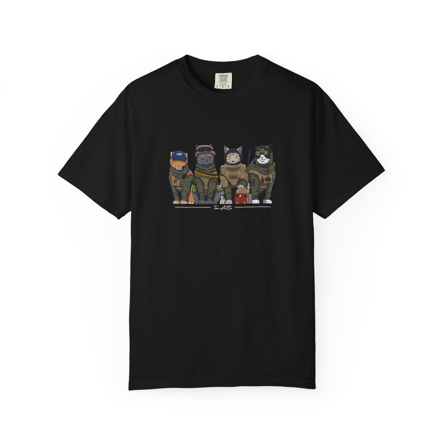 Tactical Cats – The Frontline Felines Tee (No Guns)