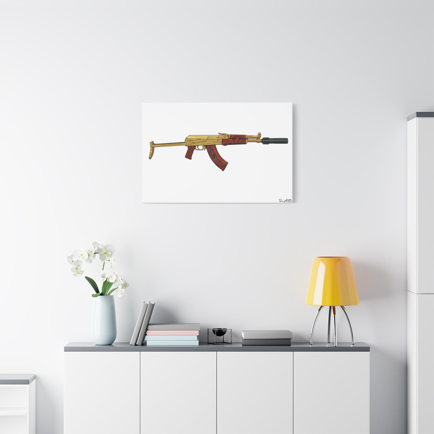 Gold AK Canvas Print – When You Want to Be Tactical and Drippin’