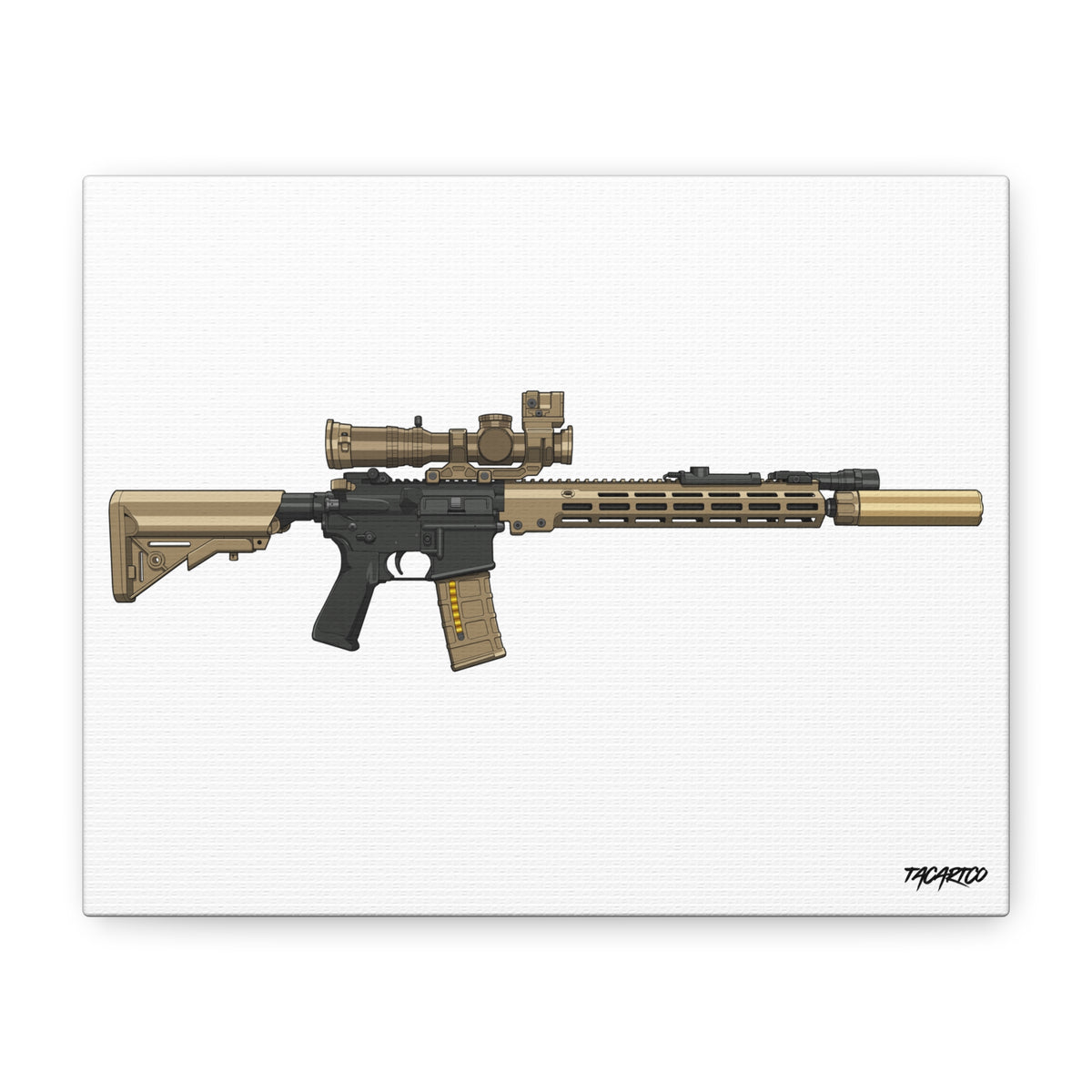 URGI Rifle - Canvas Print (White Background)