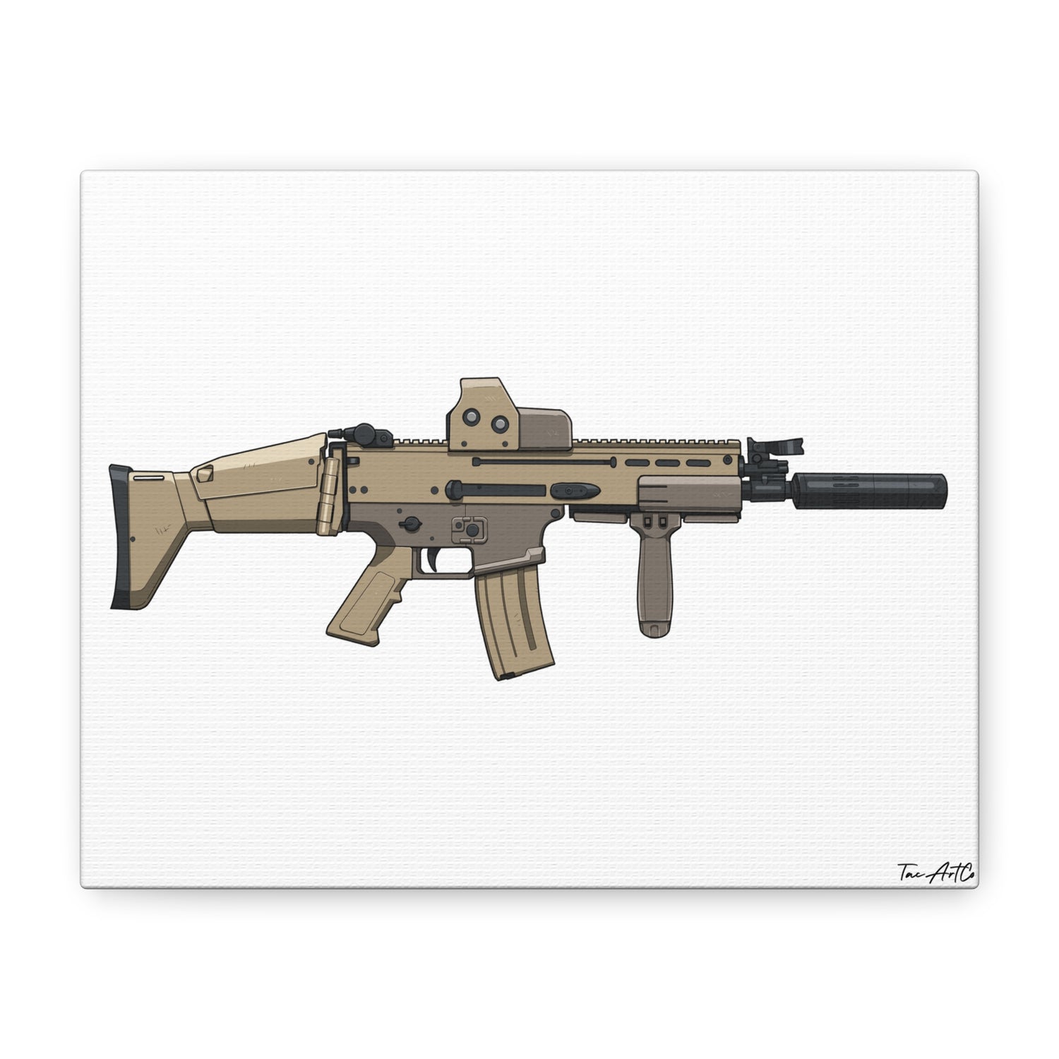 FN SCAR-L Short Barrel – Canvas Print