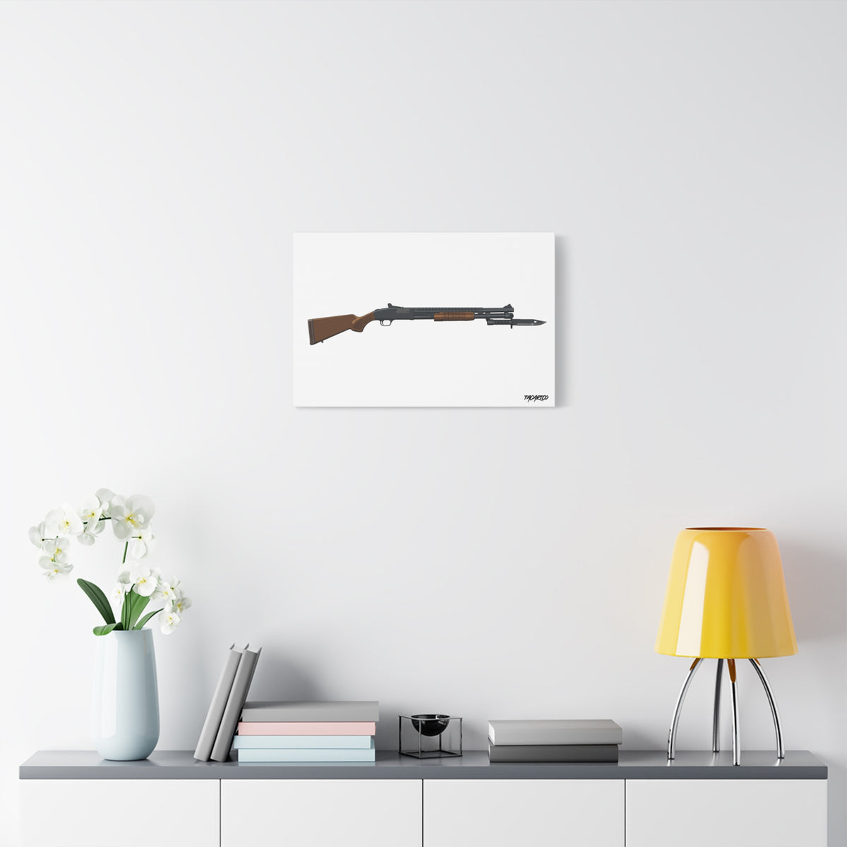 Mossberg 590A1 Retrograde - Canvas Print (White Background)