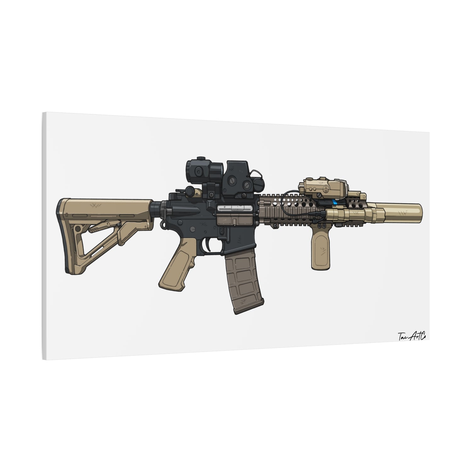 MK18 β Close Quarters King Canvas Print