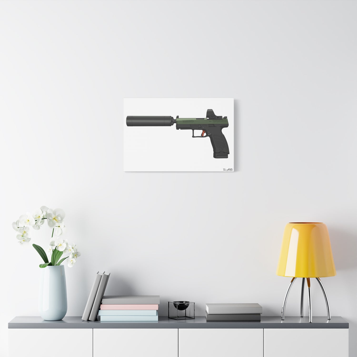 CZ P-10 C Suppressed w/SRO – Canvas Print