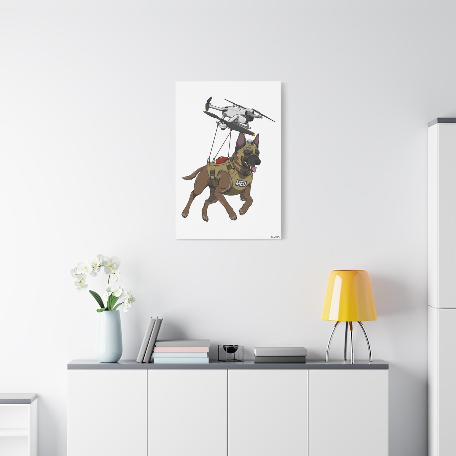 Drone Dog Medic Canvas Print – Tactical K9 Airdrop