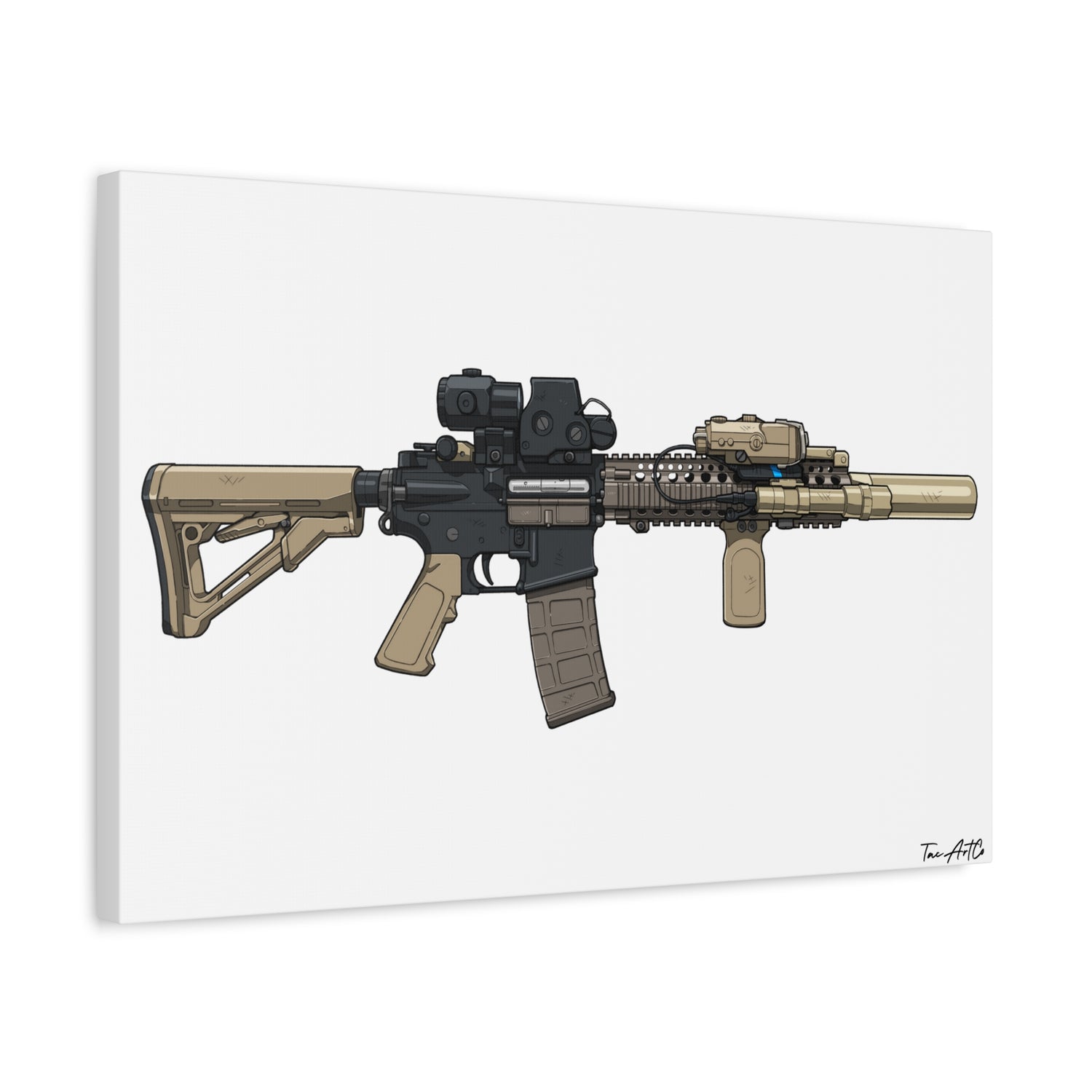 MK18 β Close Quarters King Canvas Print