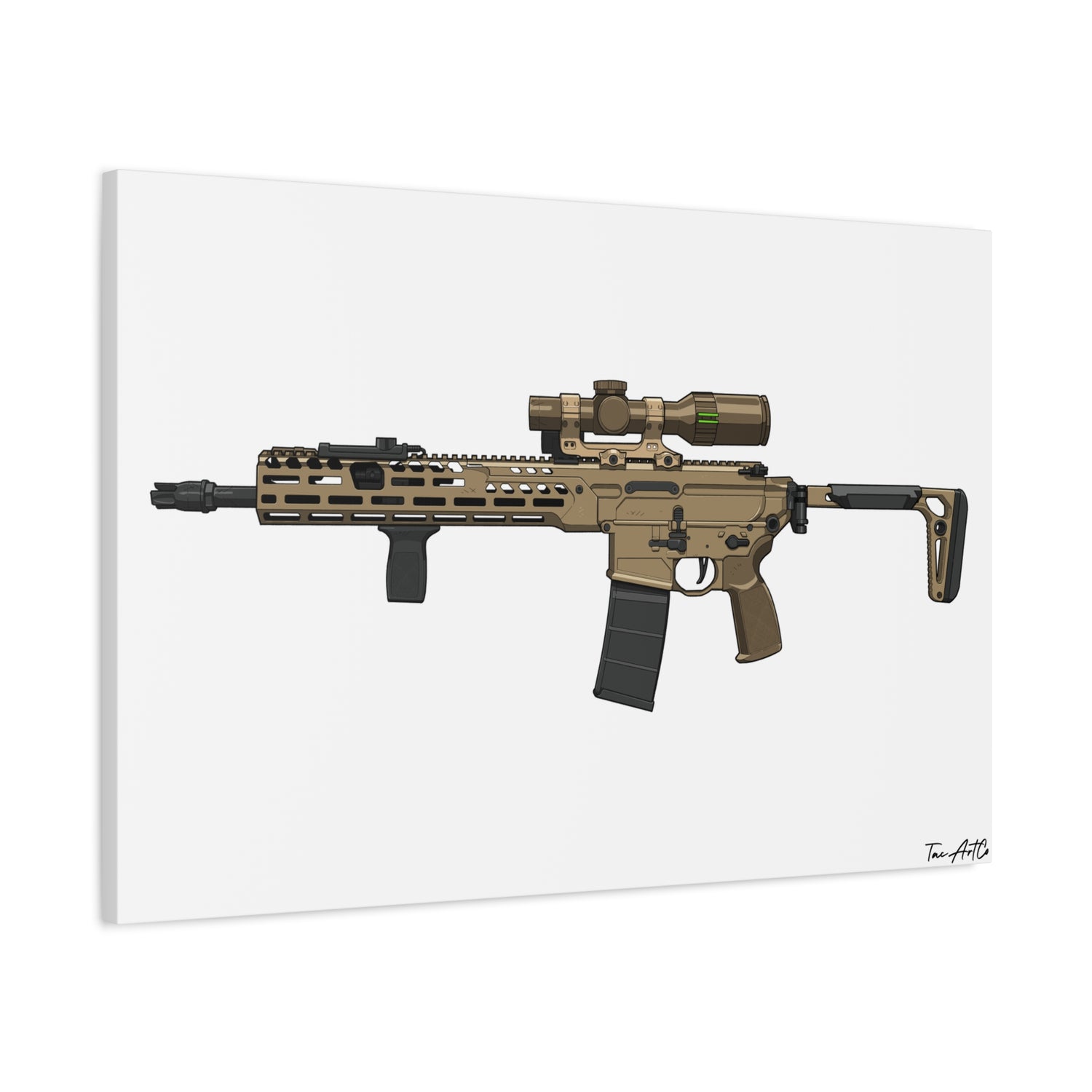 Sig MCX Spear Canvas Print – Next-Gen Battle Rifle Art