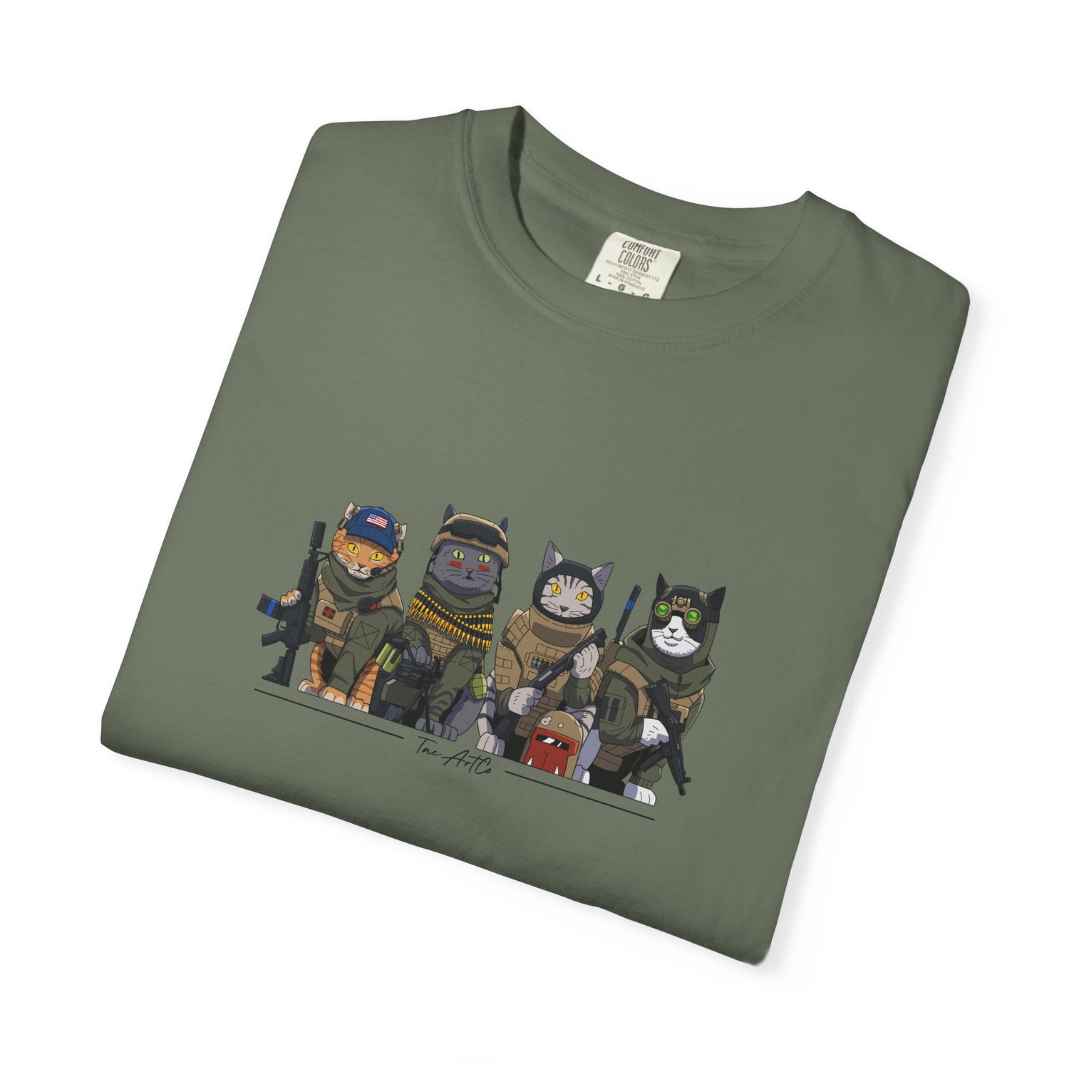 Tactical Cats – The Frontline Felines Tee (v1)
