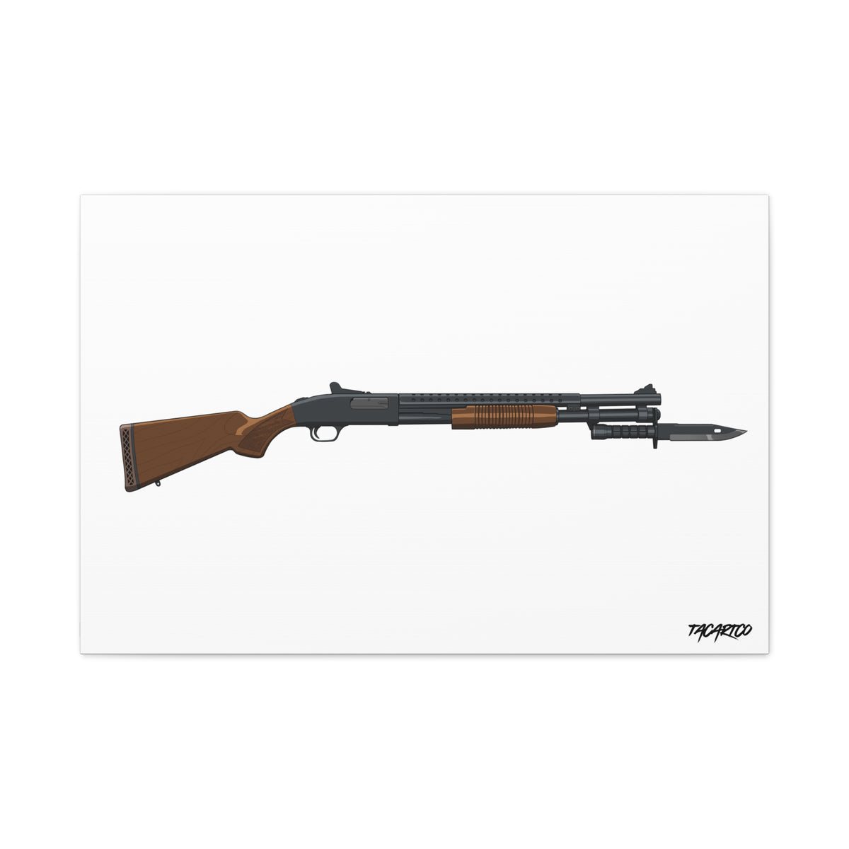 Mossberg 590A1 Retrograde - Canvas Print (White Background)