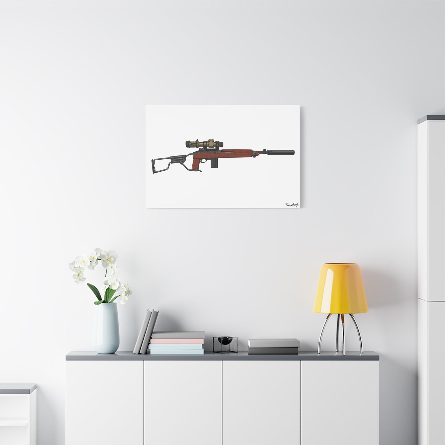 Silent Service β Suppressed M1 Carbine Canvas Print