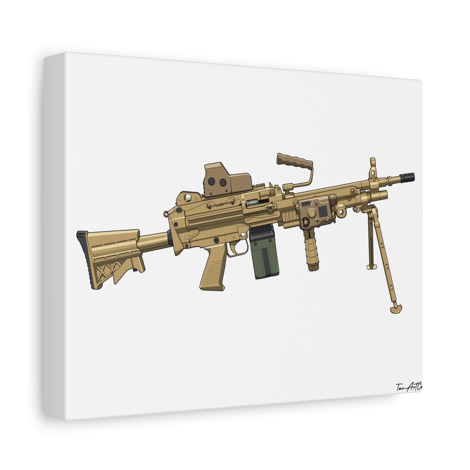 M249 SAW β Belt-Fed Canvas Print
