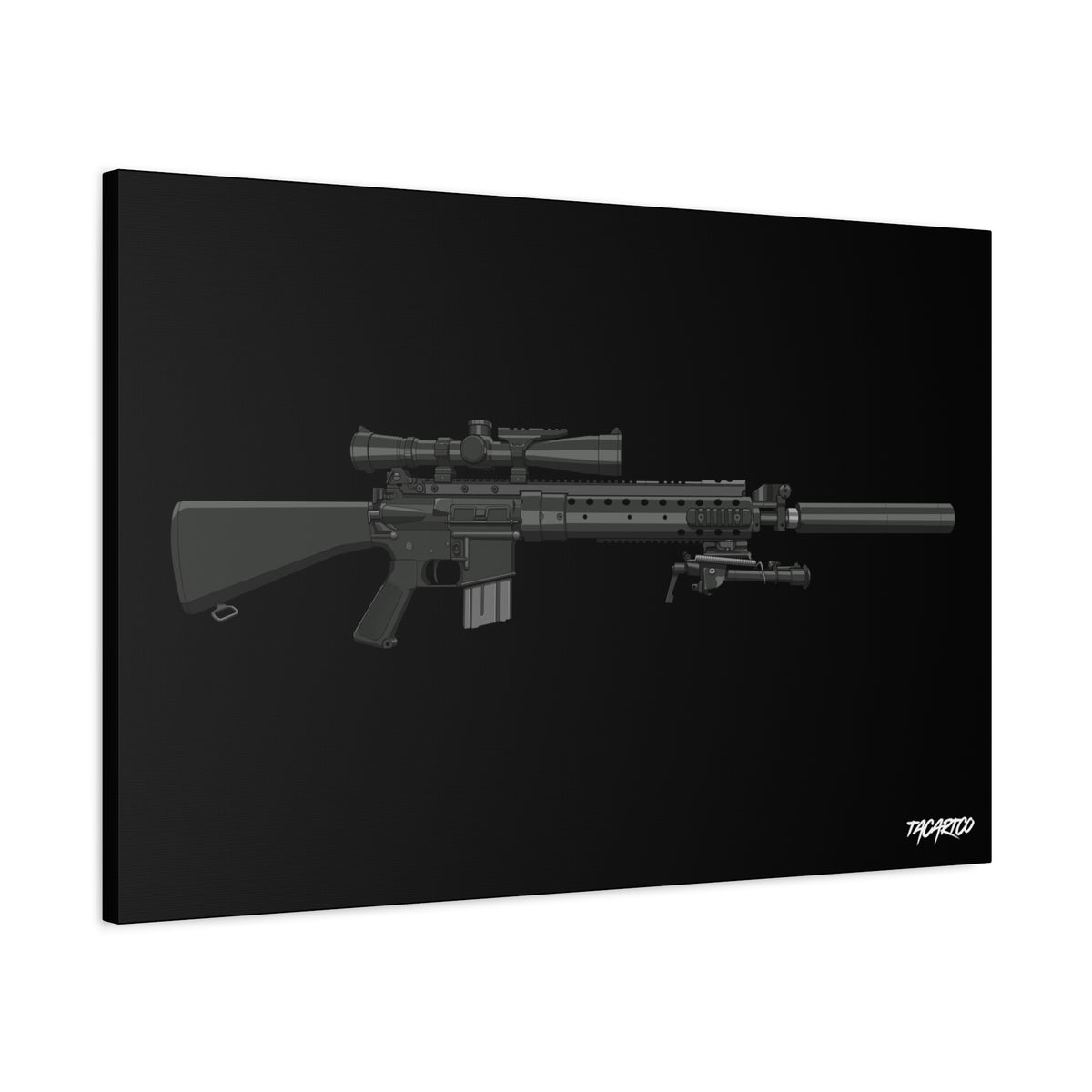 MK12 - Canvas Print (Black Background)