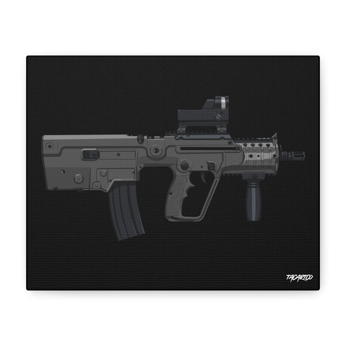IWI X95 - Canvas Print (Black Background)