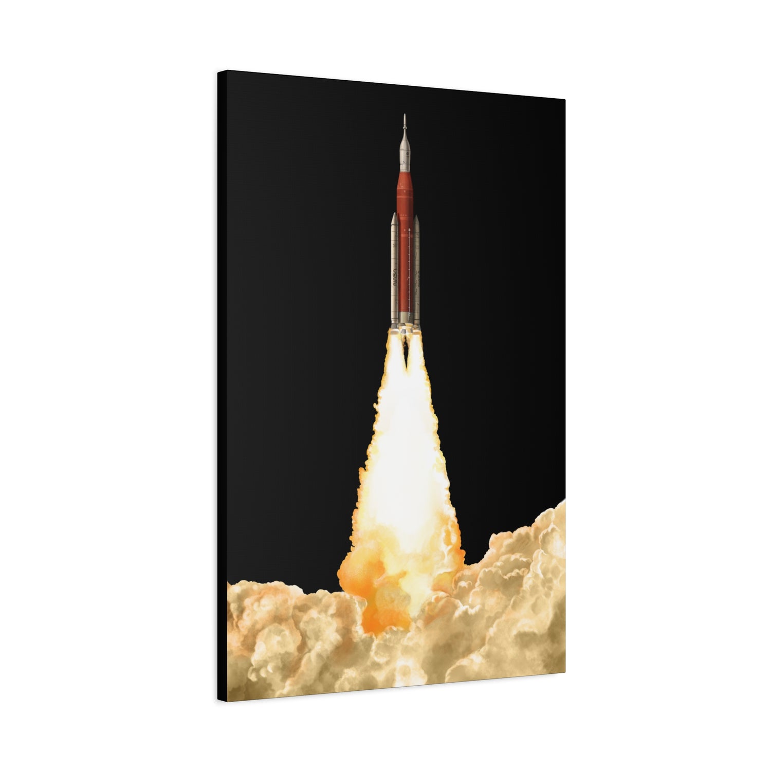 Artemis 2 – Canvas Print (Black Background)