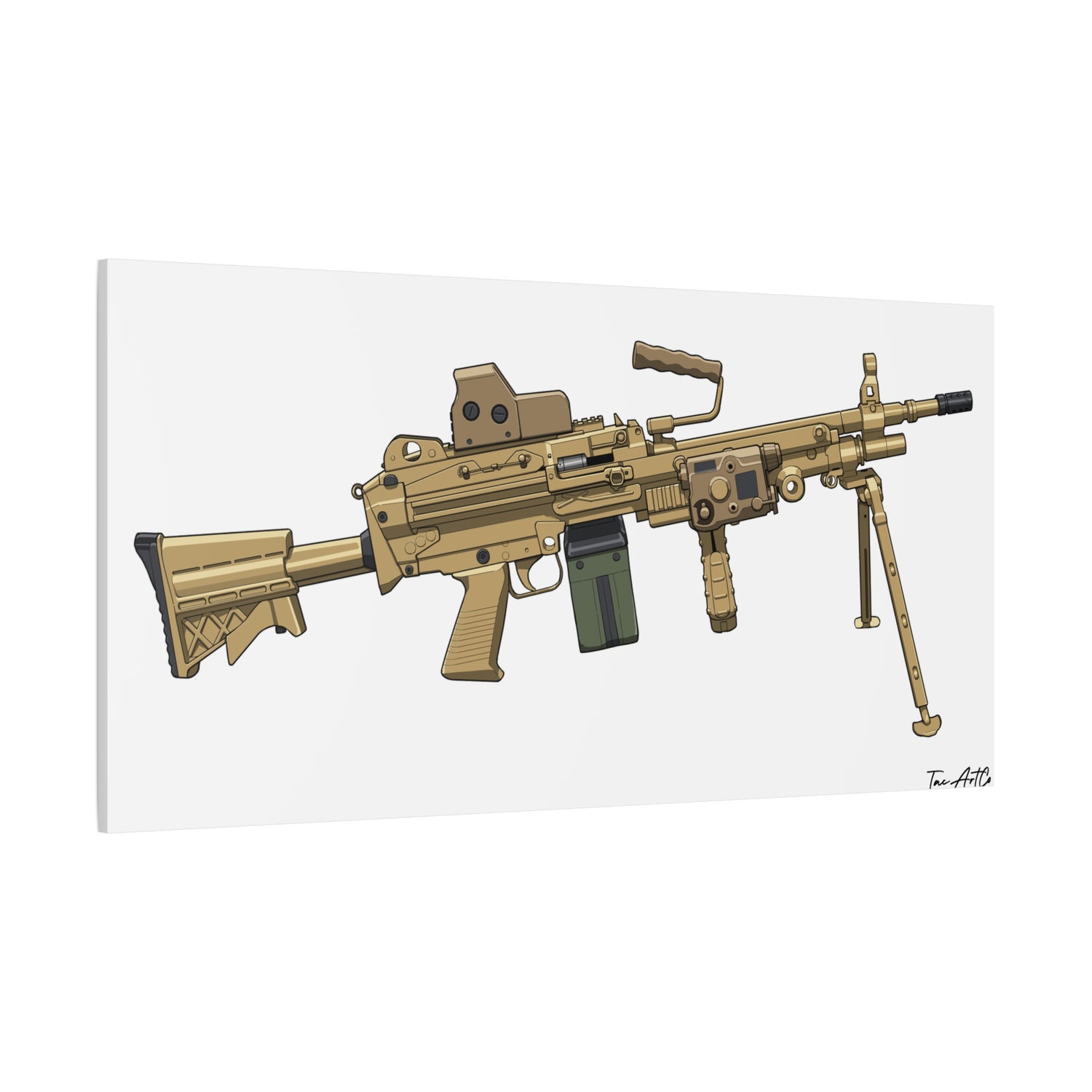 M249 SAW β Belt-Fed Canvas Print