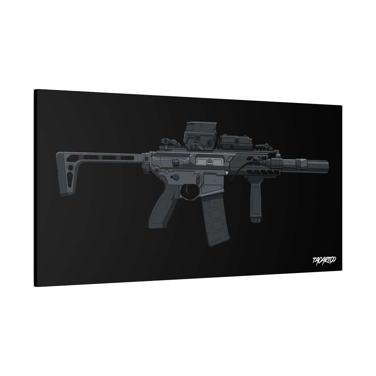 SIG MCX - Canvas Print (Black Background)