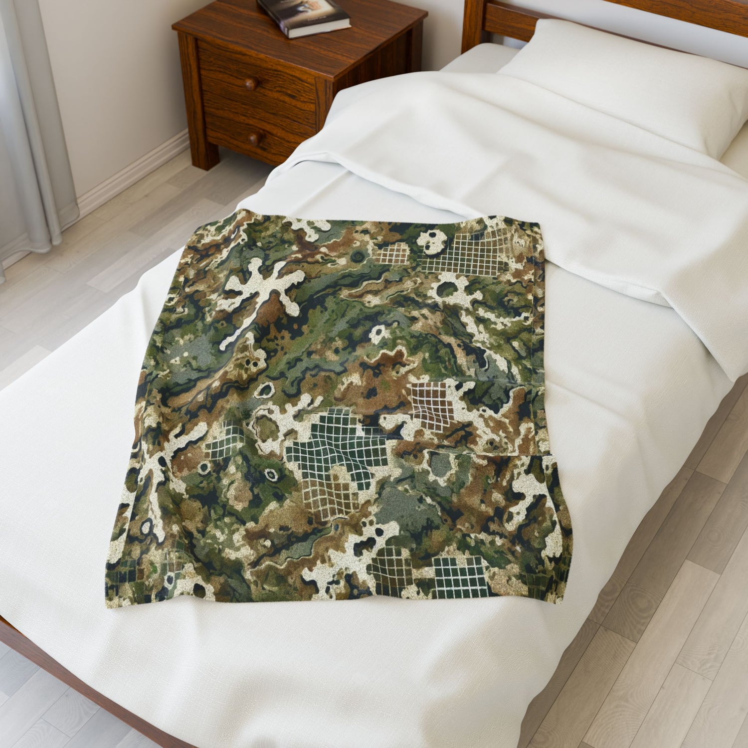 TacArtCo Camo V1 - Velveteen Plush Blanket