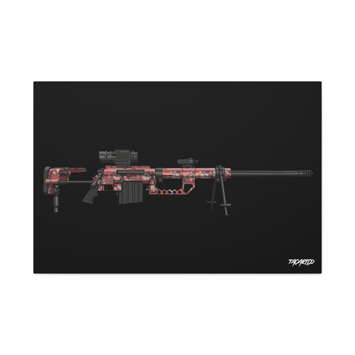 M200 Intervention - Canvas Print (Black Background)