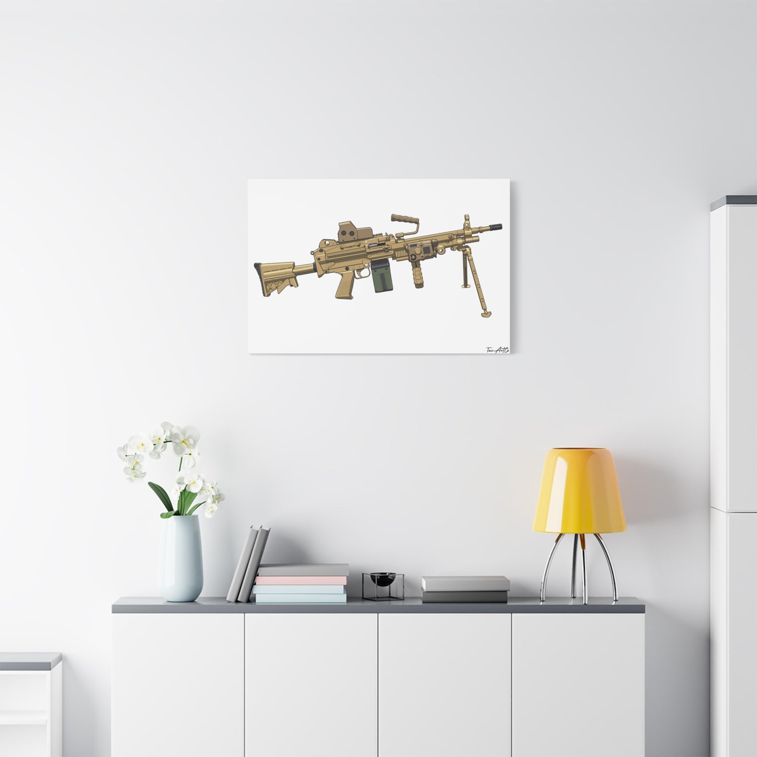M249 SAW β Belt-Fed Canvas Print
