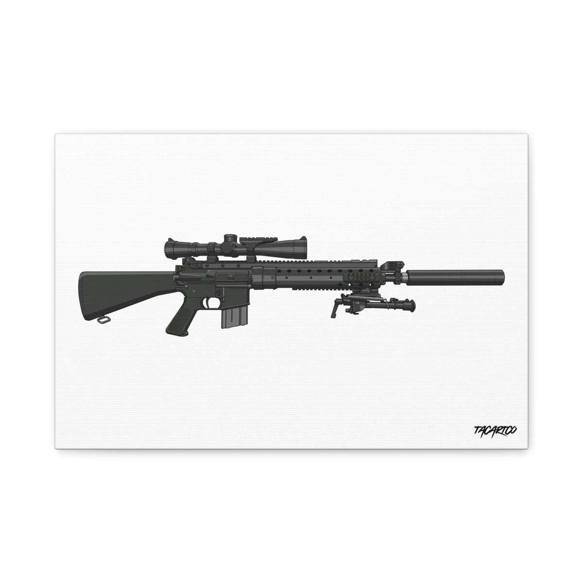 MK12 - Canvas Print (White Background)