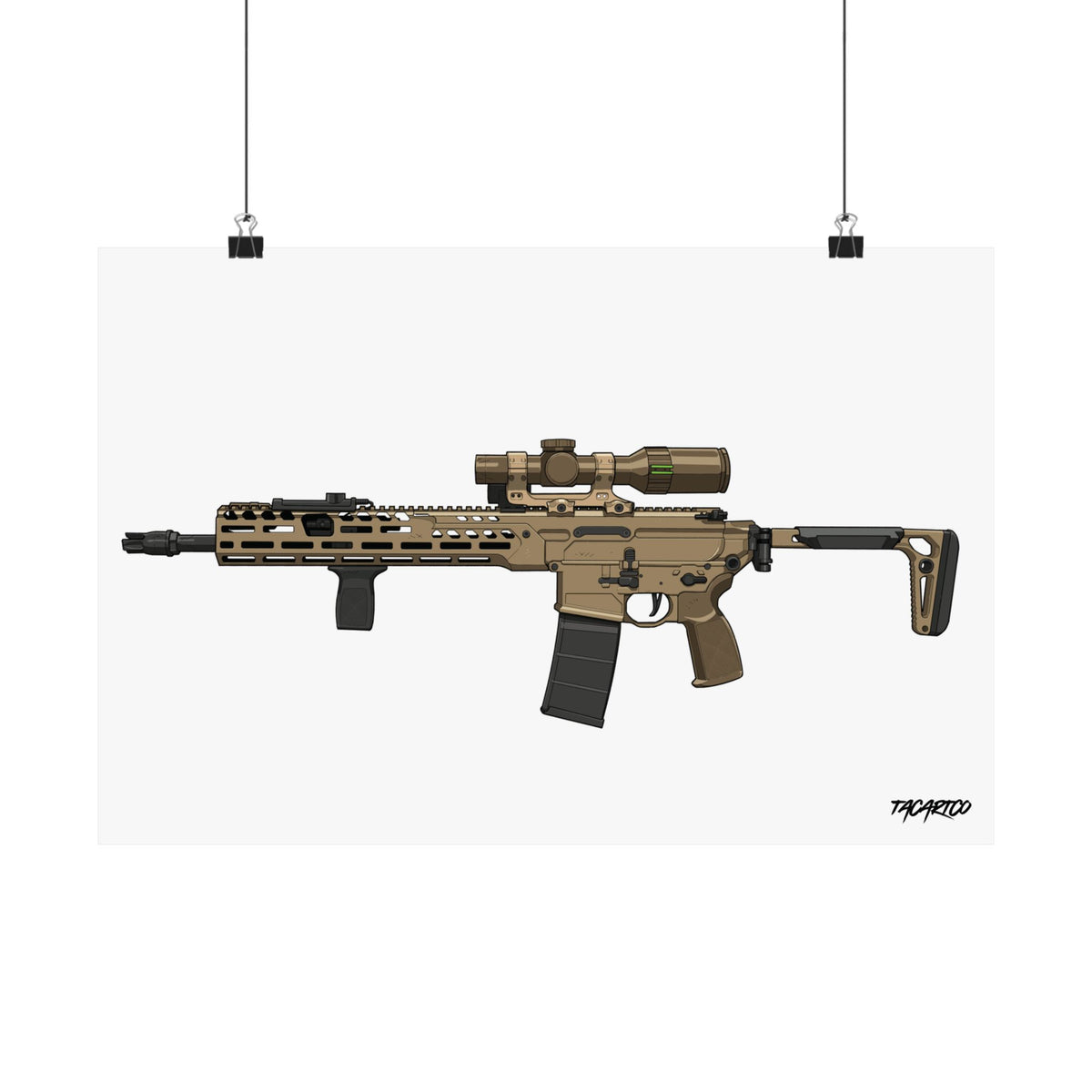 SIG MCX Spear - Matte Poster (White Background)
