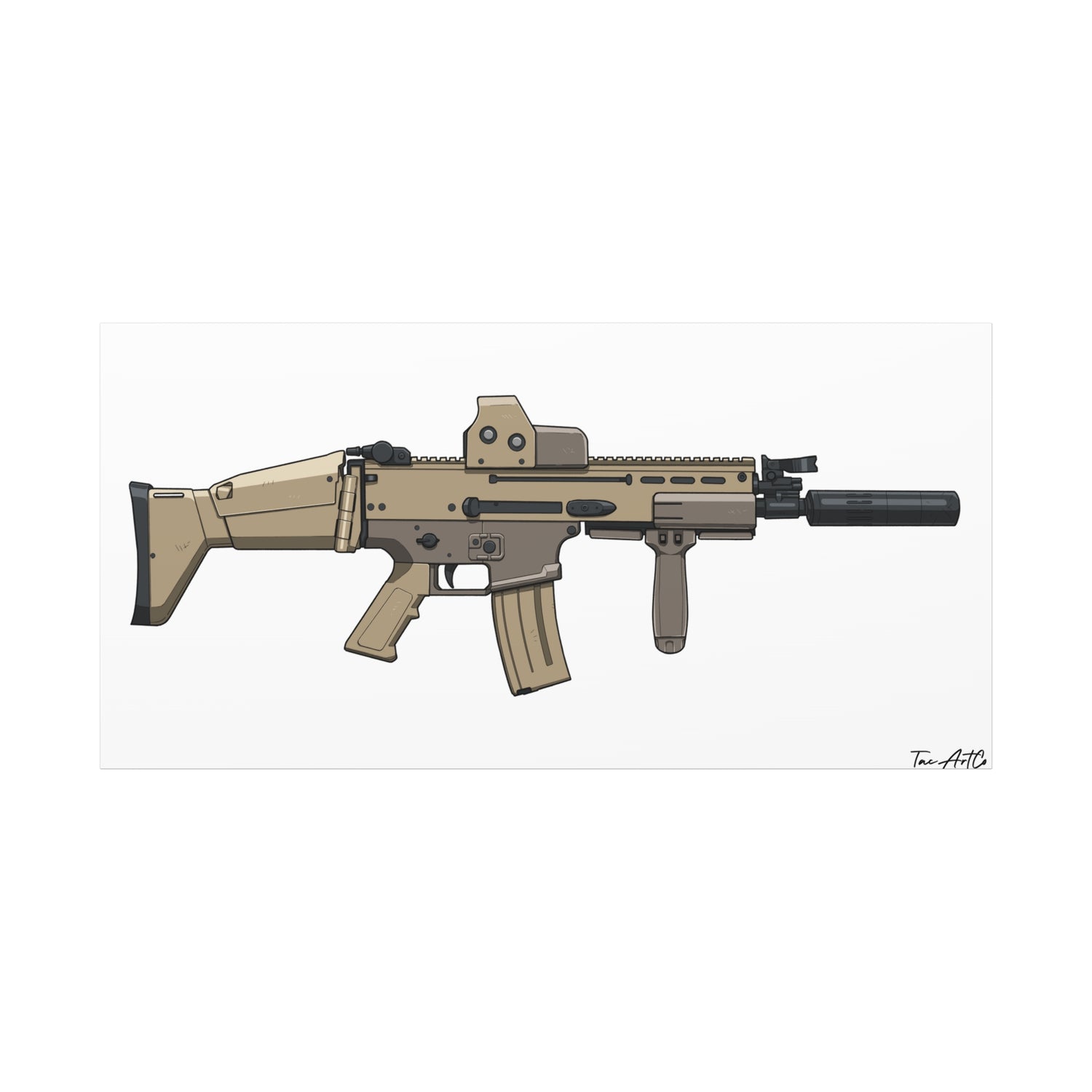 FN SCAR-L Short Barrel – Canvas Print