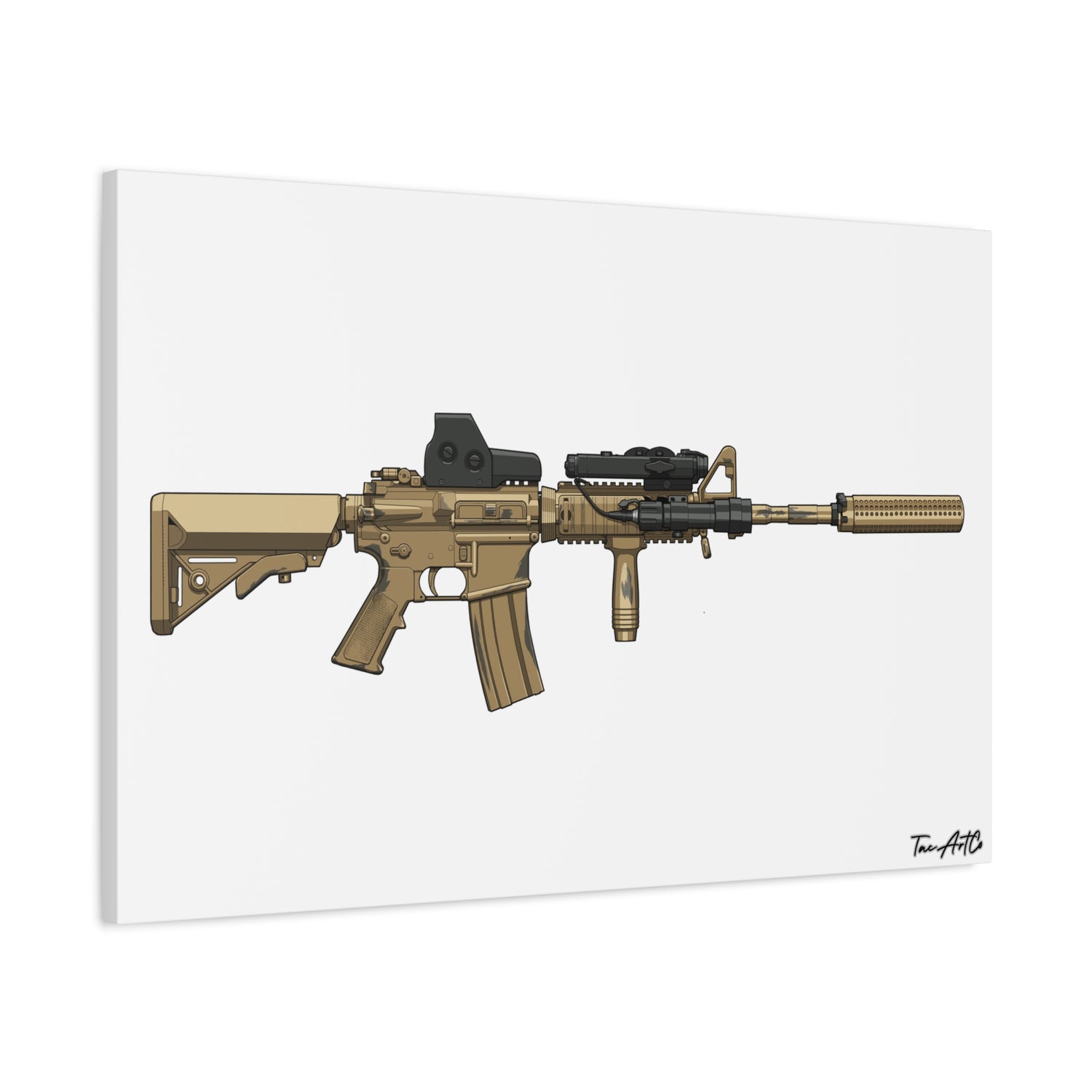 M4A1 Block I (Mod1) - Canvas Print