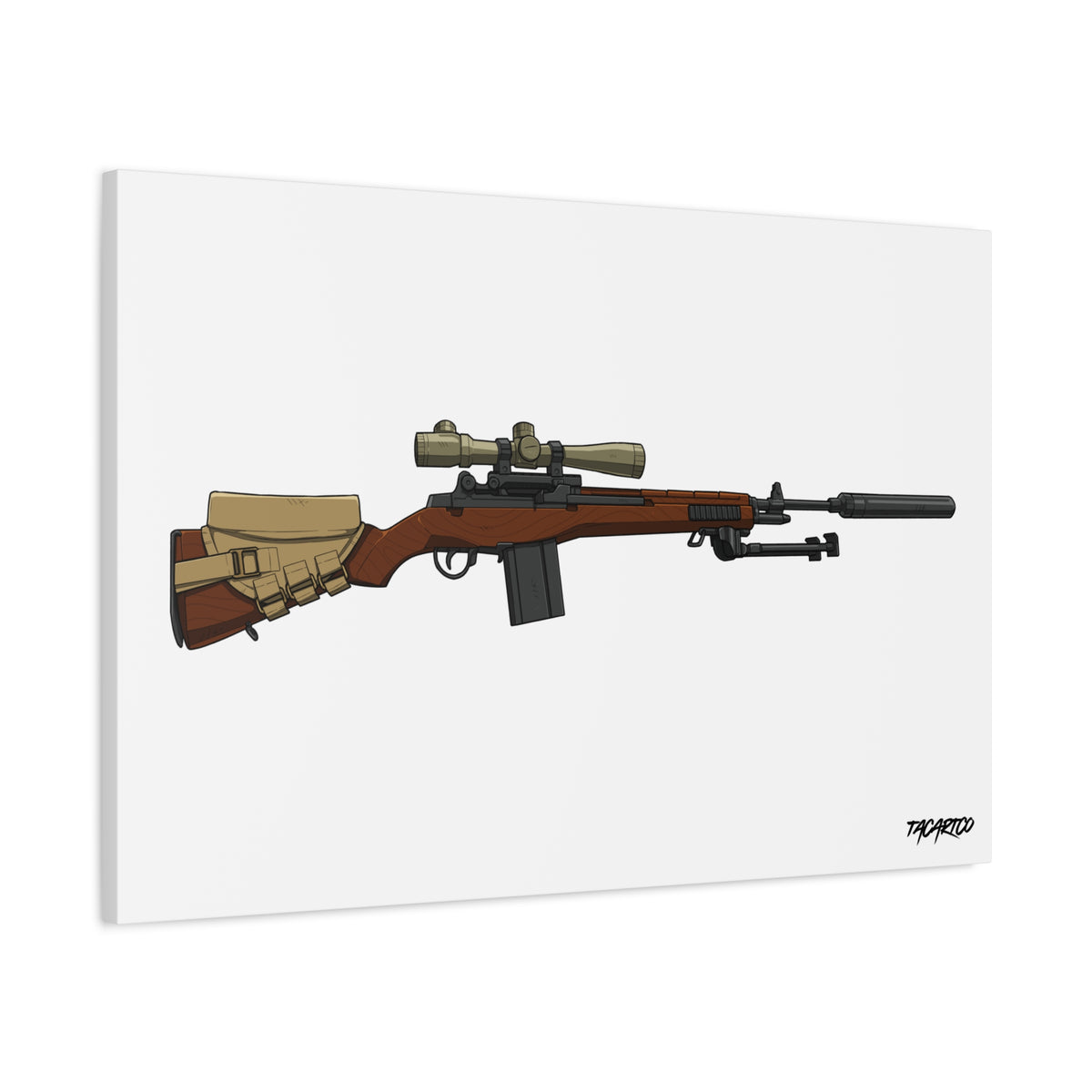 Classic M14 - Canvas Print (White Background)