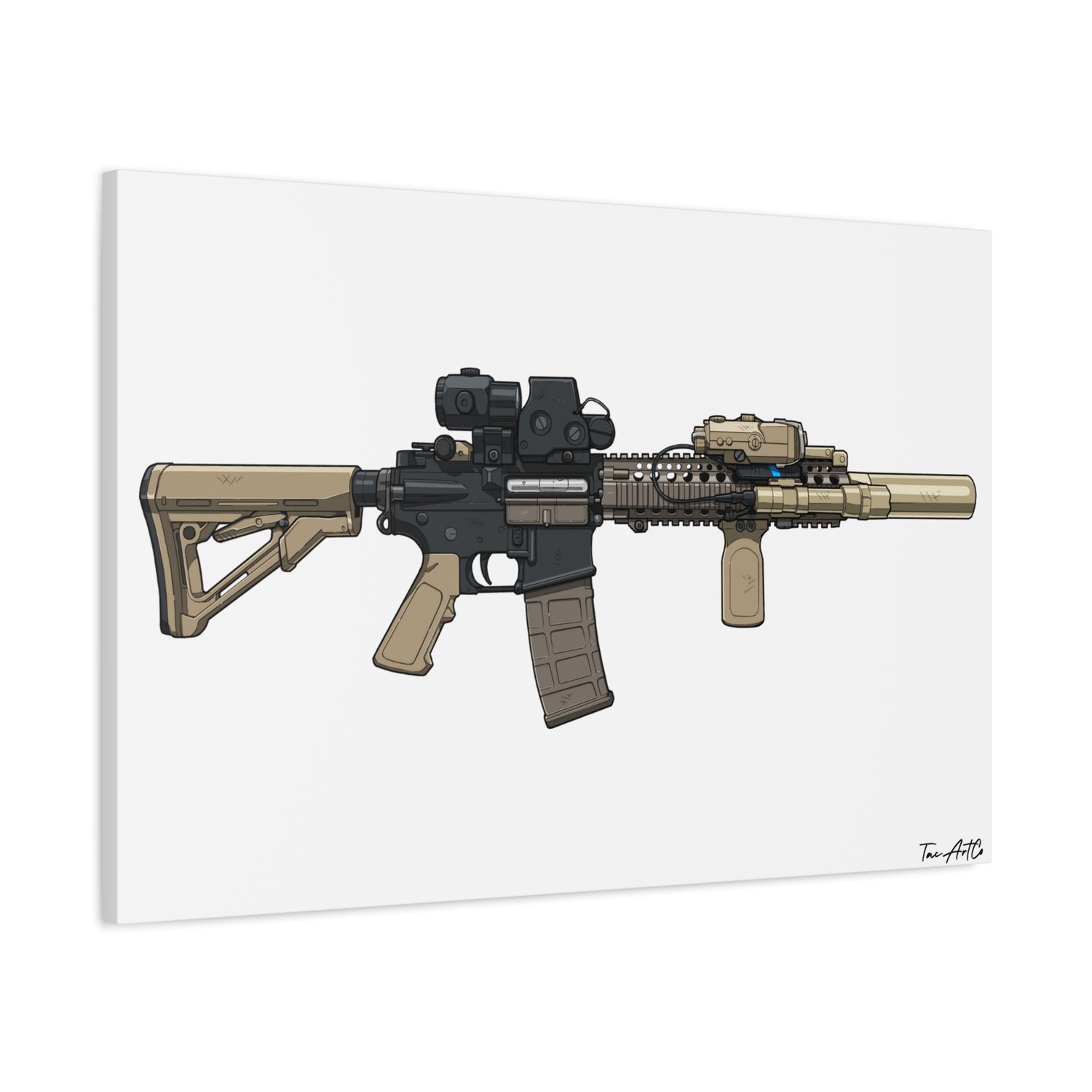 MK18 β Close Quarters King Canvas Print