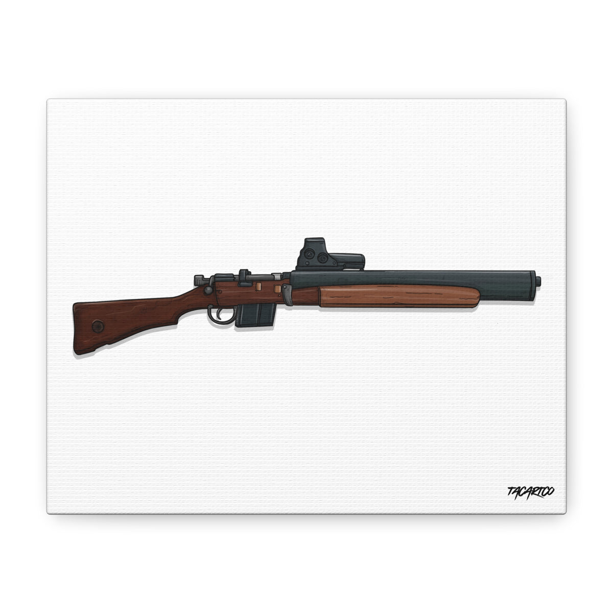 De Lisle Carbine - Canvas Print (White Background)