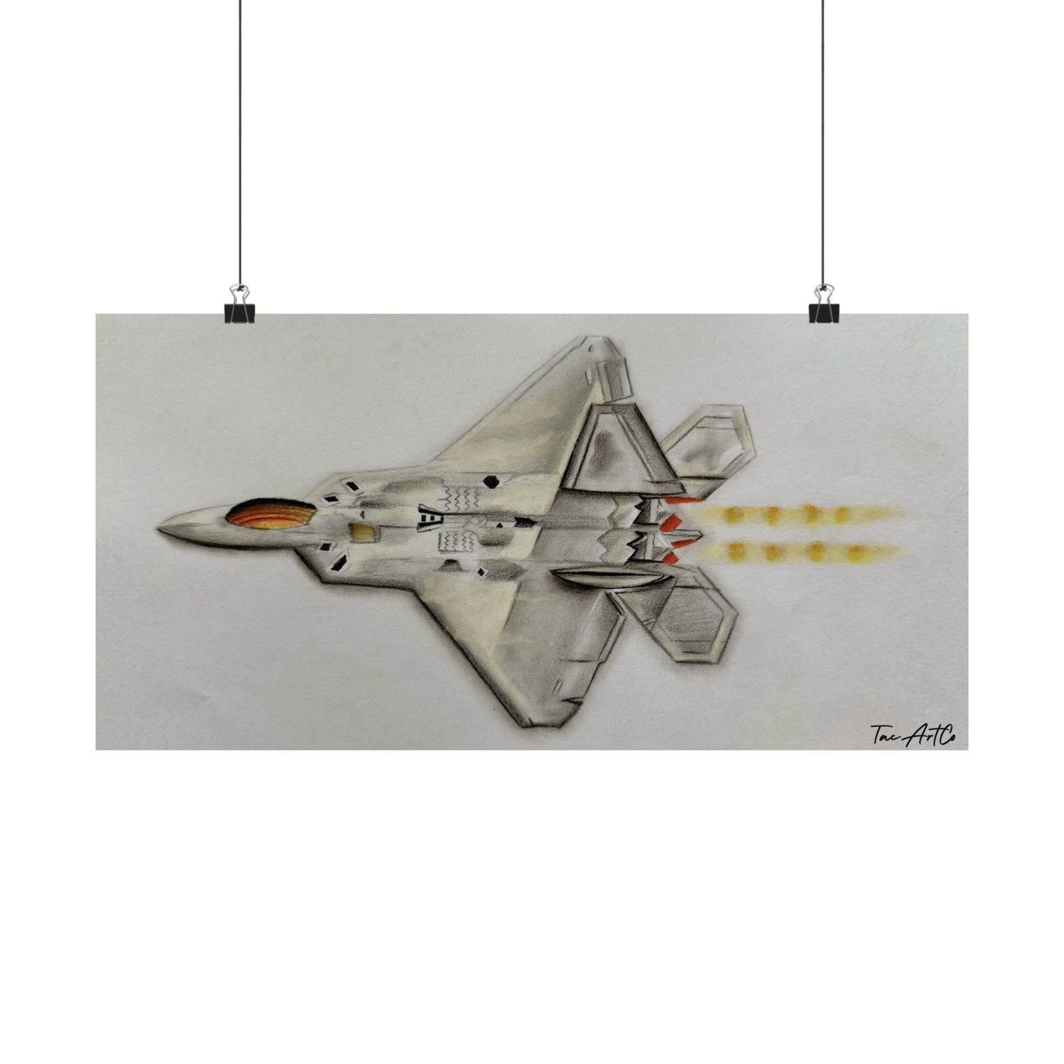 F22 Raptor Sketch - Matte Poster