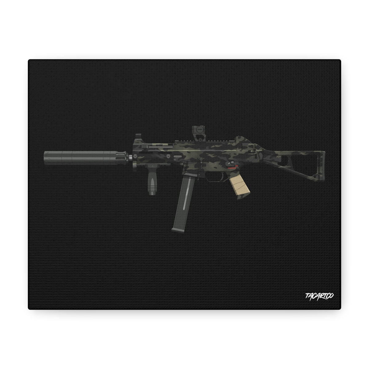 UMP45 - Canvas Print (Black Background)