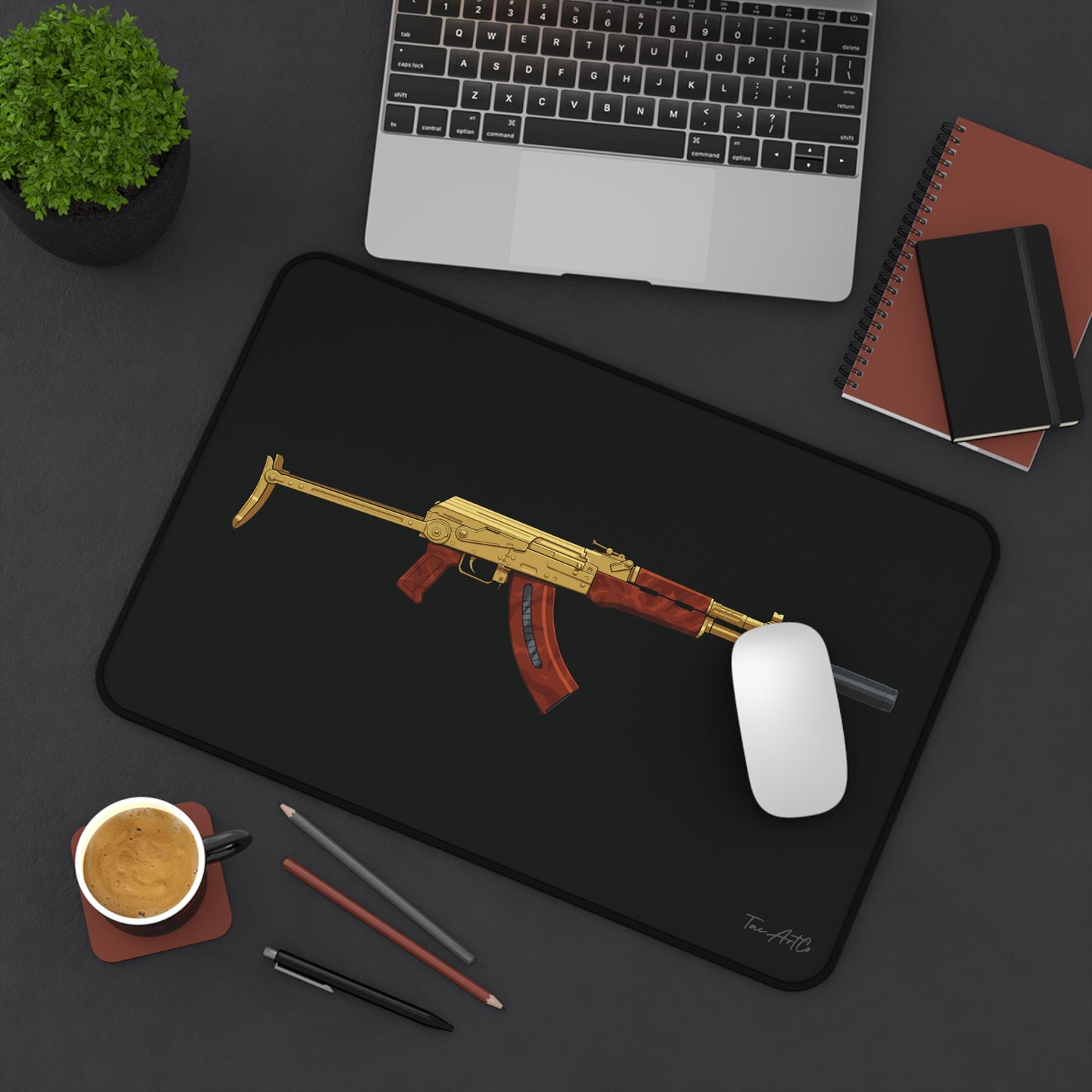Gold AK v2 - Desk Mat