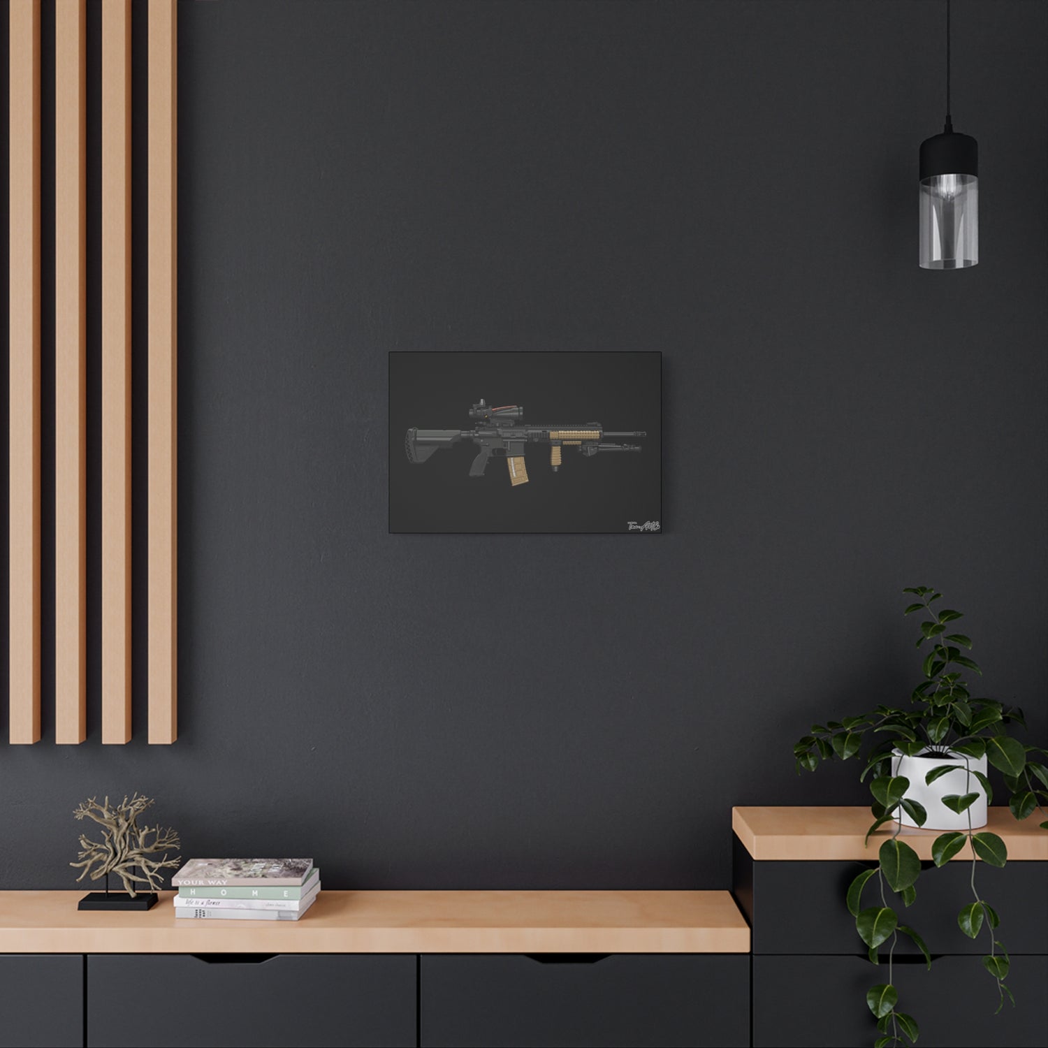 M27 IAR – Canvas Print (Black Background)
