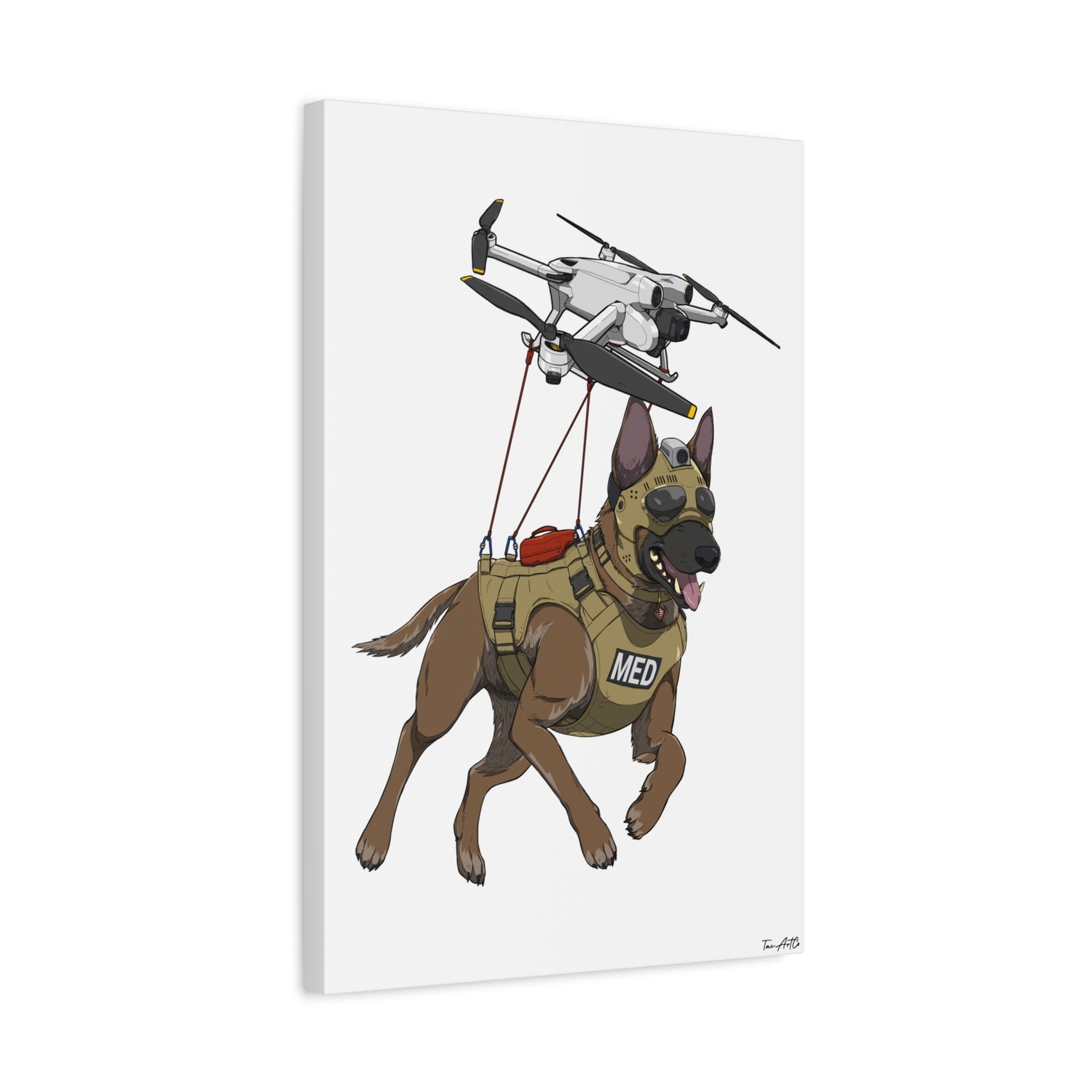 Drone Dog Medic Canvas Print – Tactical K9 Airdrop