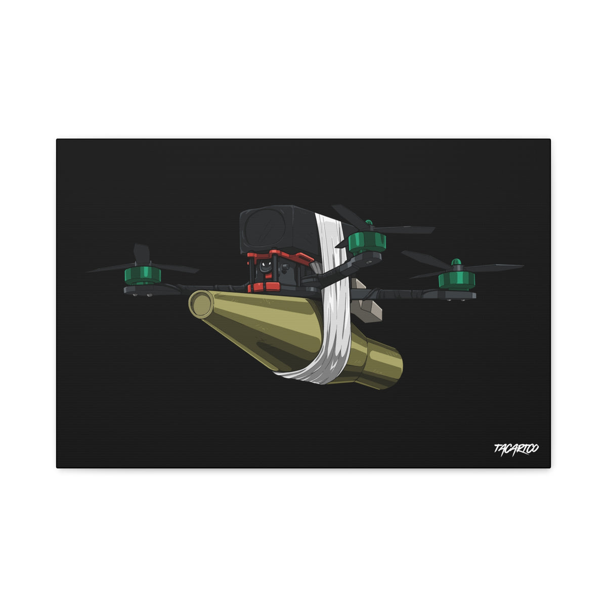 FPV Drone - Canvas Print (Black Background)