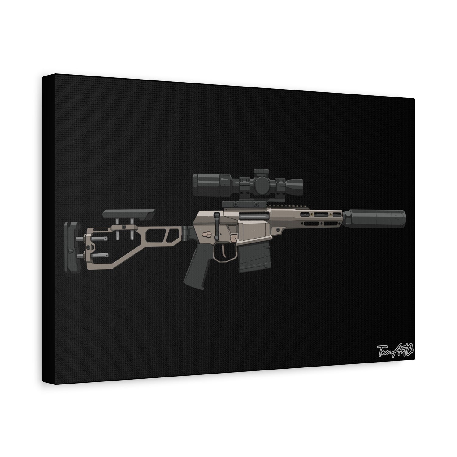 The Fix by Q – Canvas Print (Black Background)