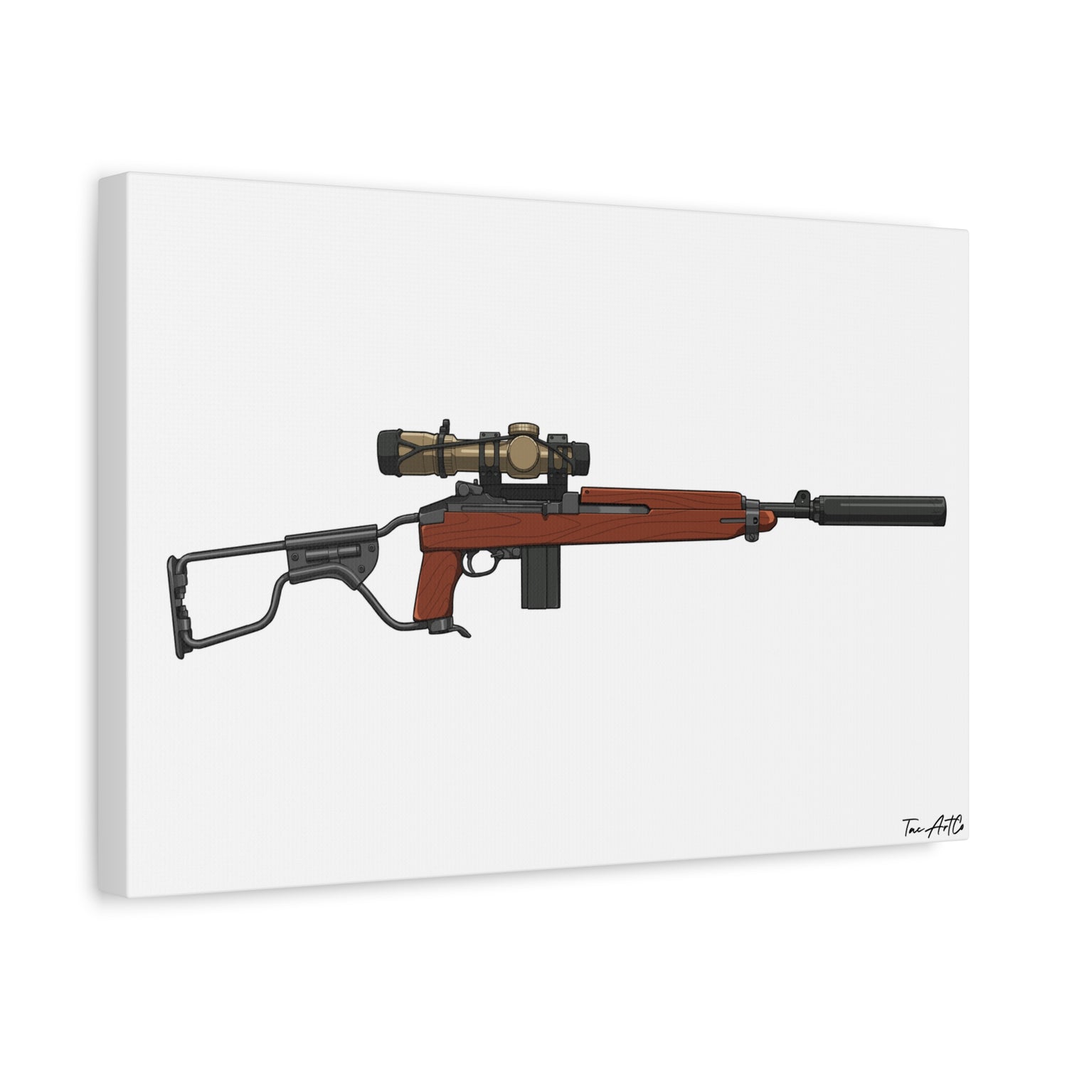 Silent Service β Suppressed M1 Carbine Canvas Print