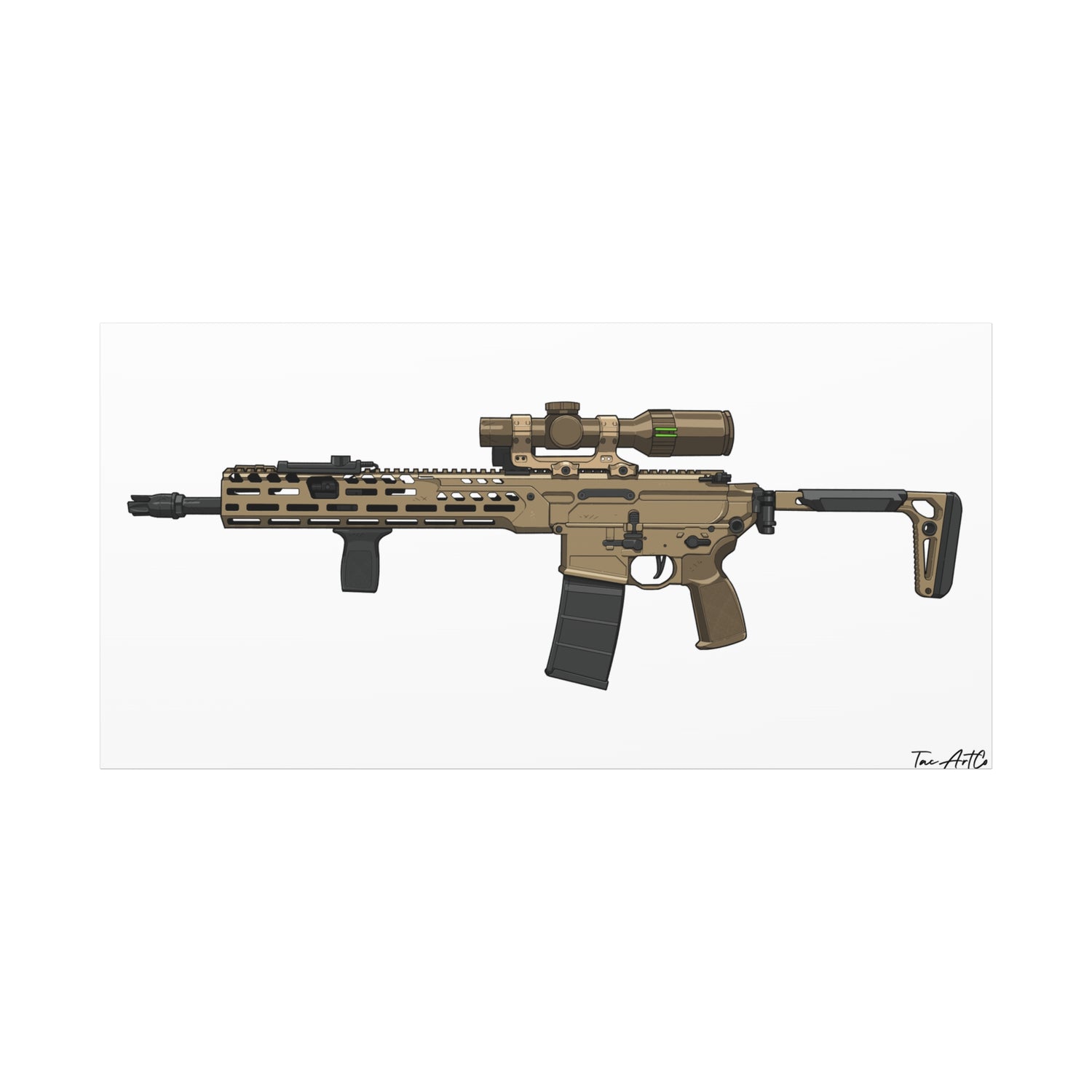 Sig MCX Spear Canvas Print – Next-Gen Battle Rifle Art