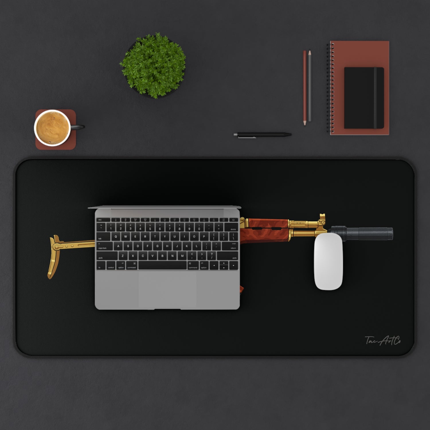 Gold AK v2 - Desk Mat