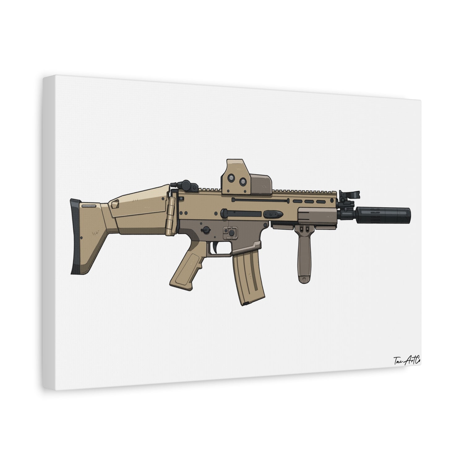 FN SCAR-L Short Barrel – Canvas Print