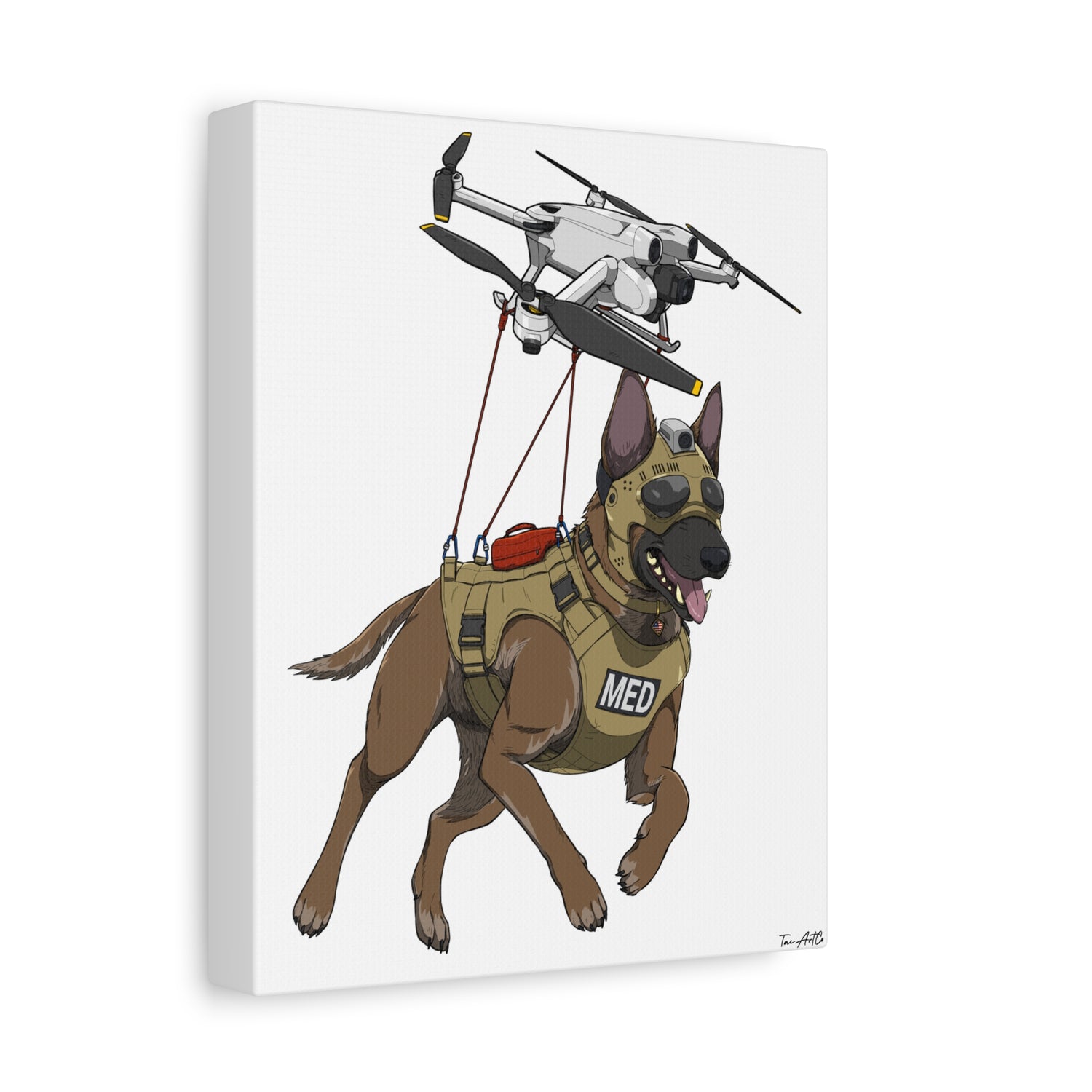 Drone Dog Medic Canvas Print – Tactical K9 Airdrop