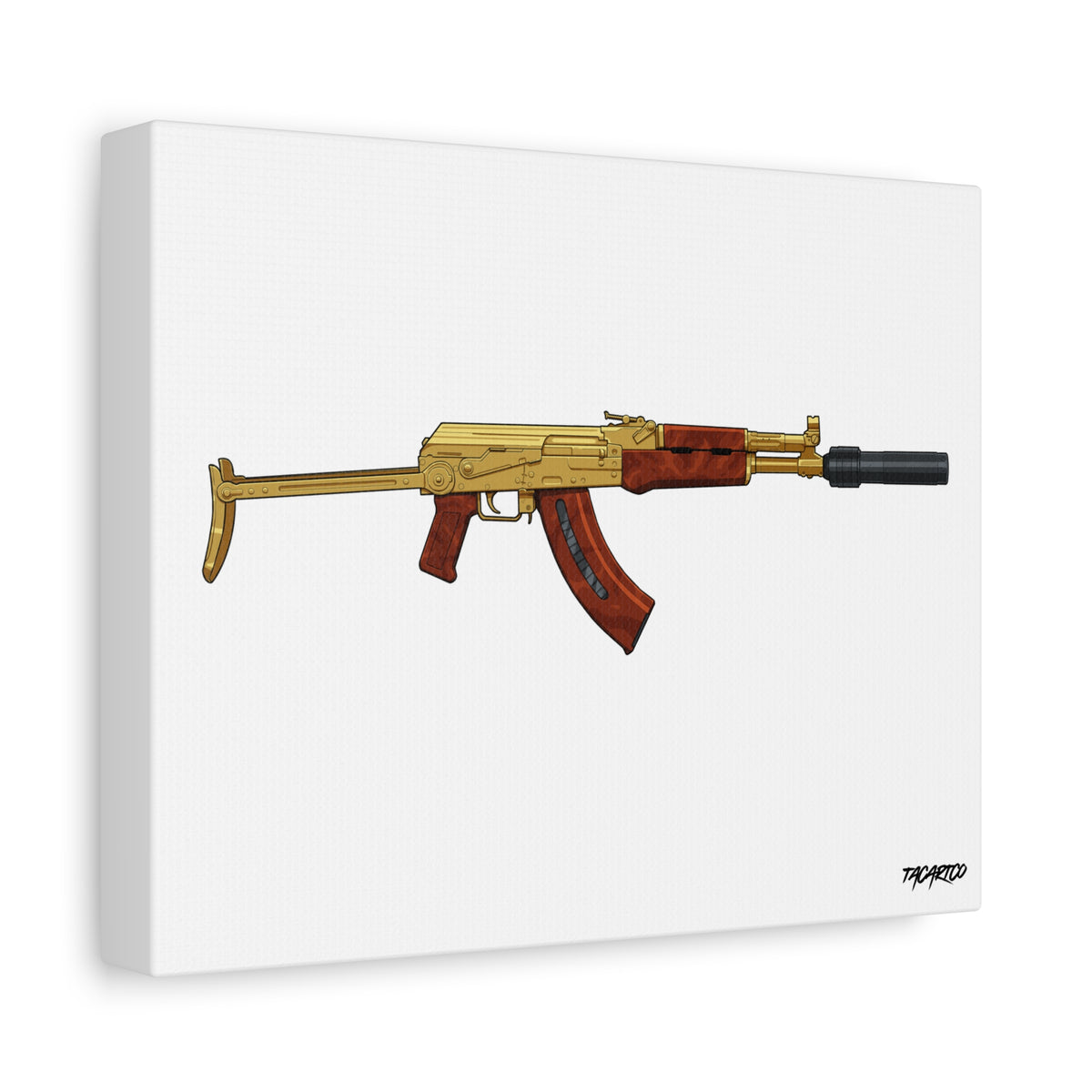 Gold AK - Canvas Print (White Background)