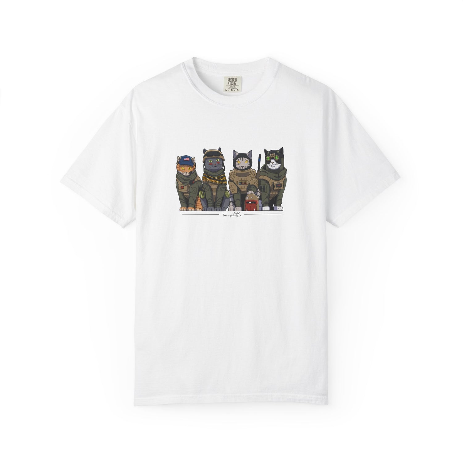 Tactical Cats – The Frontline Felines Tee (No Guns)