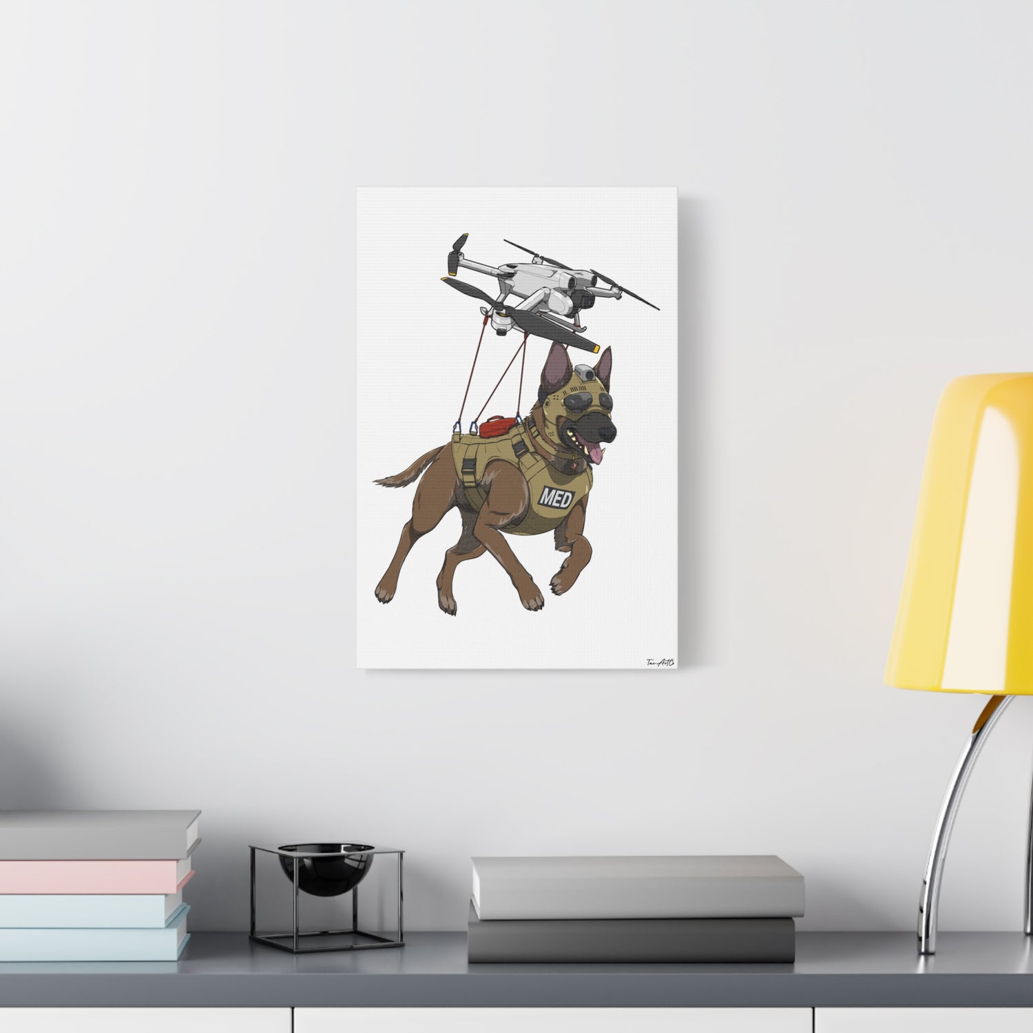 Drone Dog Medic Canvas Print – Tactical K9 Airdrop