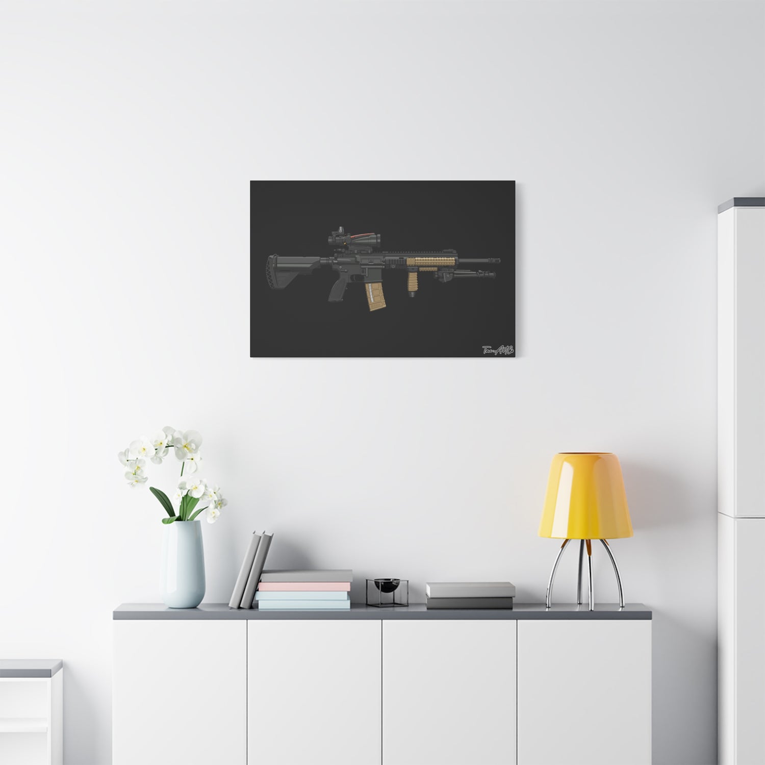 M27 IAR – Canvas Print (Black Background)