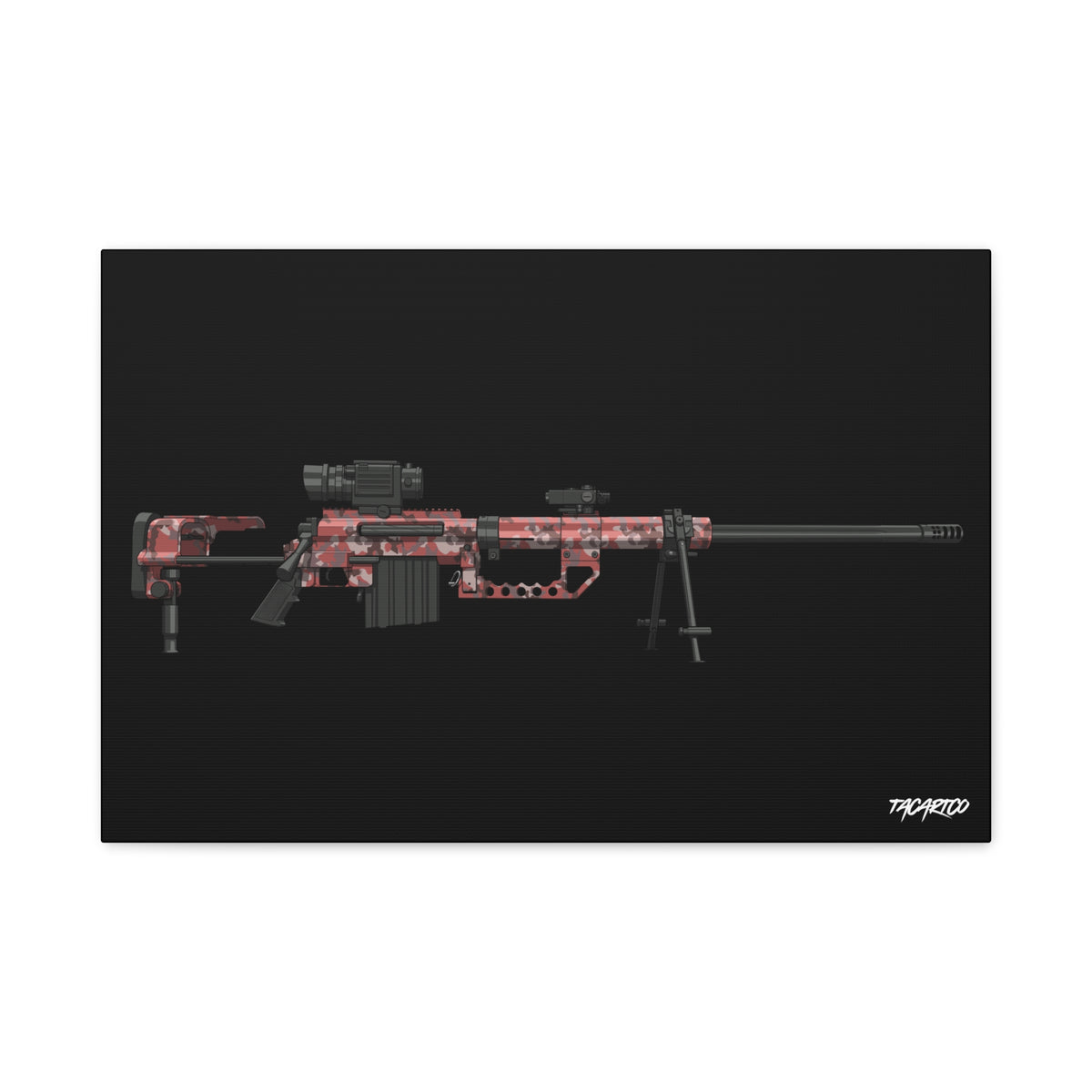 M200 Intervention - Canvas Print (Black Background)