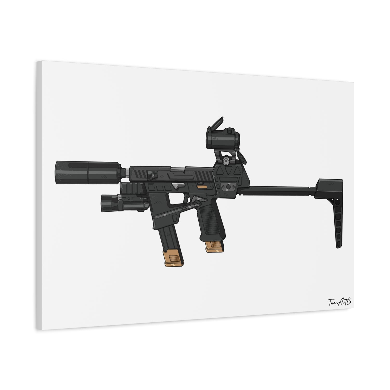 Flux Raider Canvas Print – Sidearm on Steroids