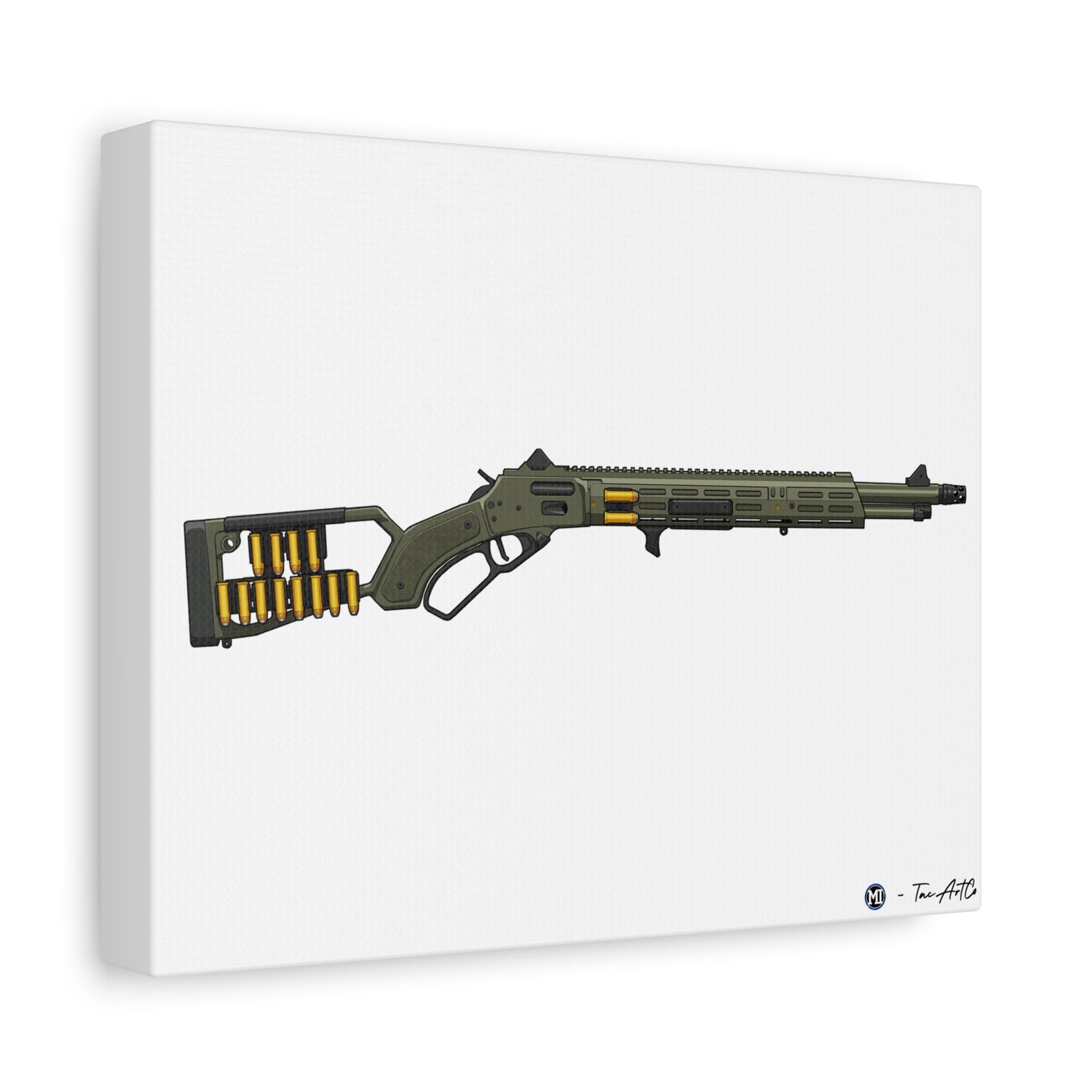 Tactical Lever Action Rifle Canvas Print – Modern Cowboy Energy