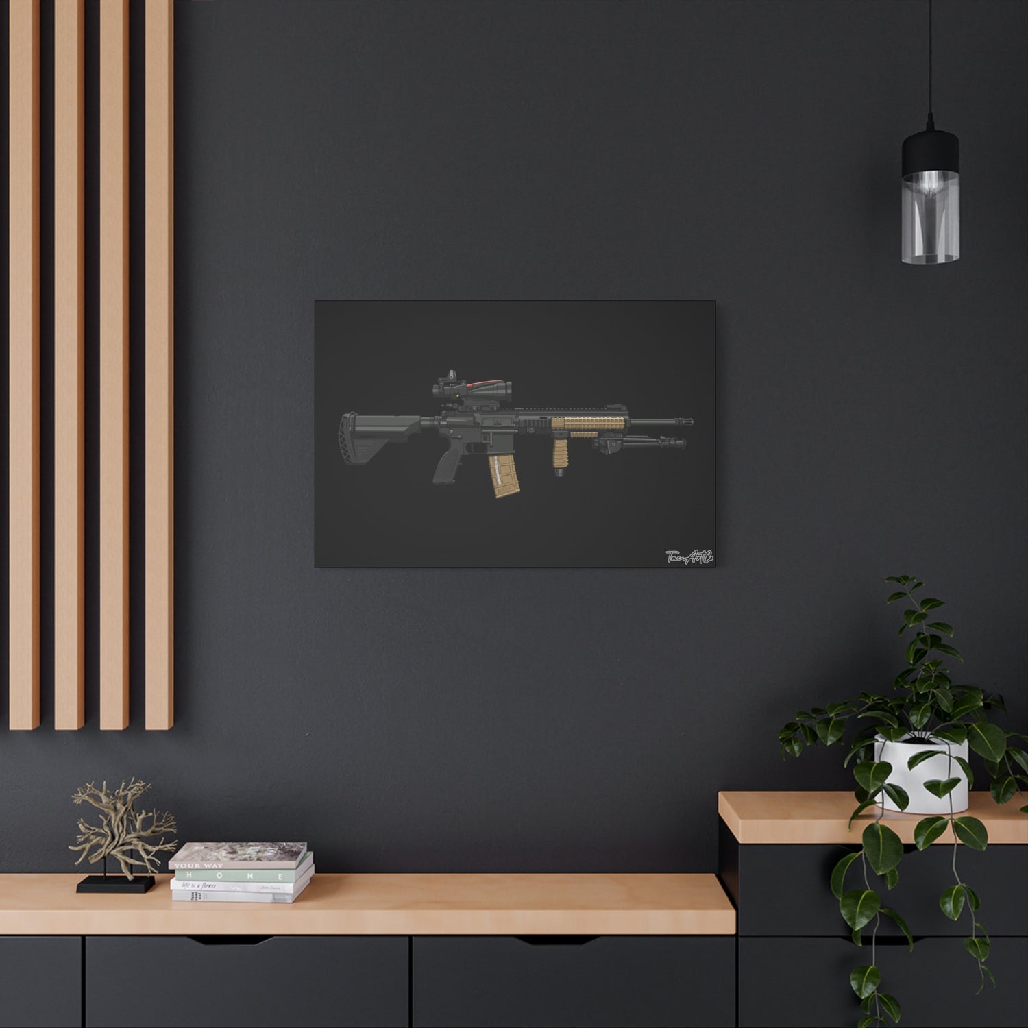 M27 IAR – Canvas Print (Black Background)