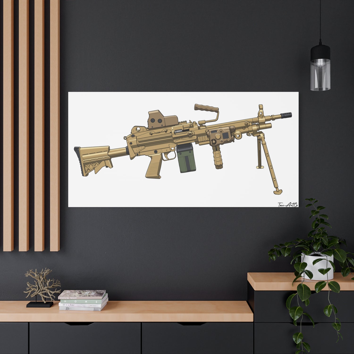 M249 SAW β Belt-Fed Canvas Print